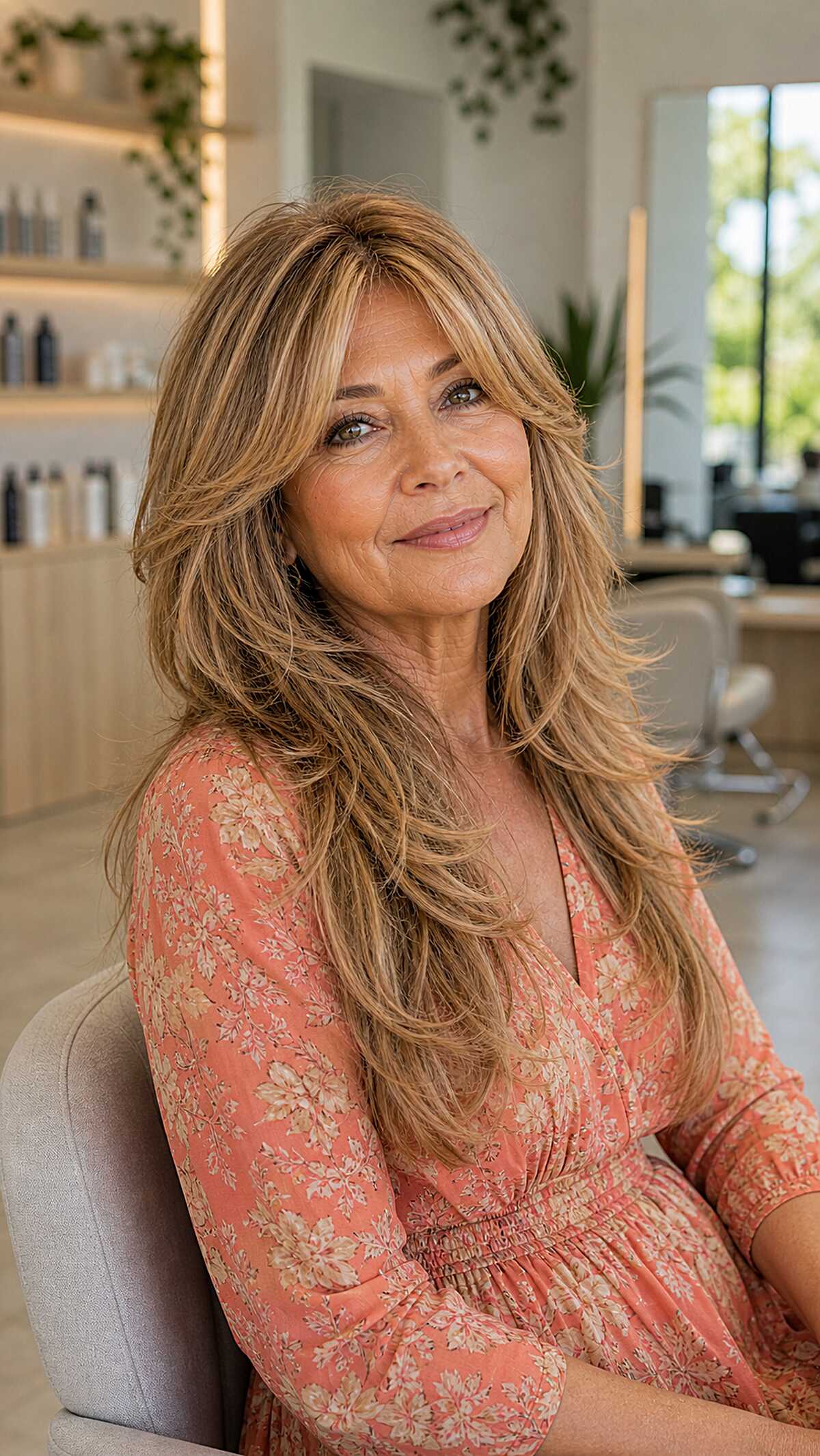 Long Bronde Shag with Sun-Kissed Highlights and Layers