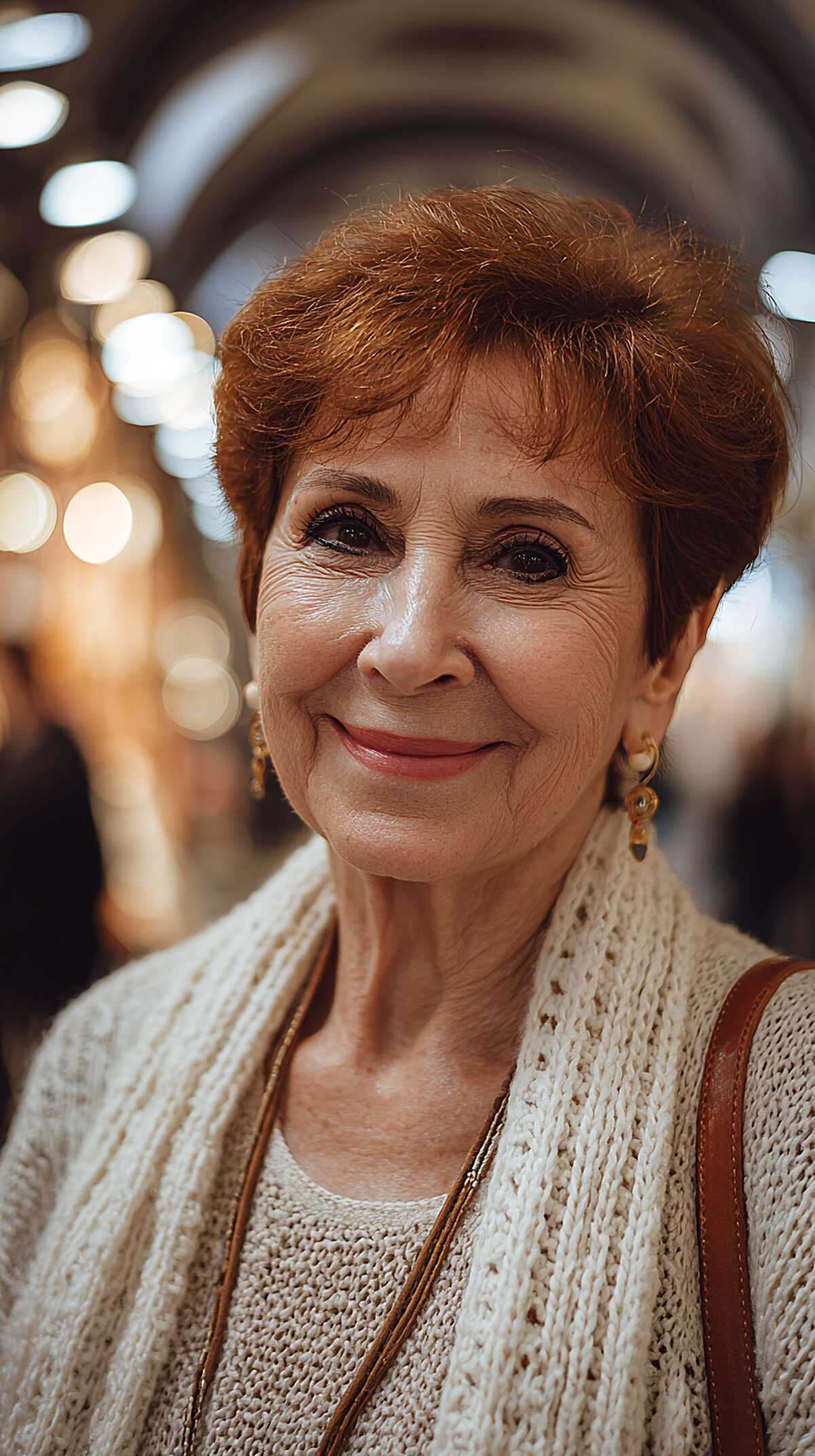 Classic Chestnut Red Pixie with Soft Side Fringe