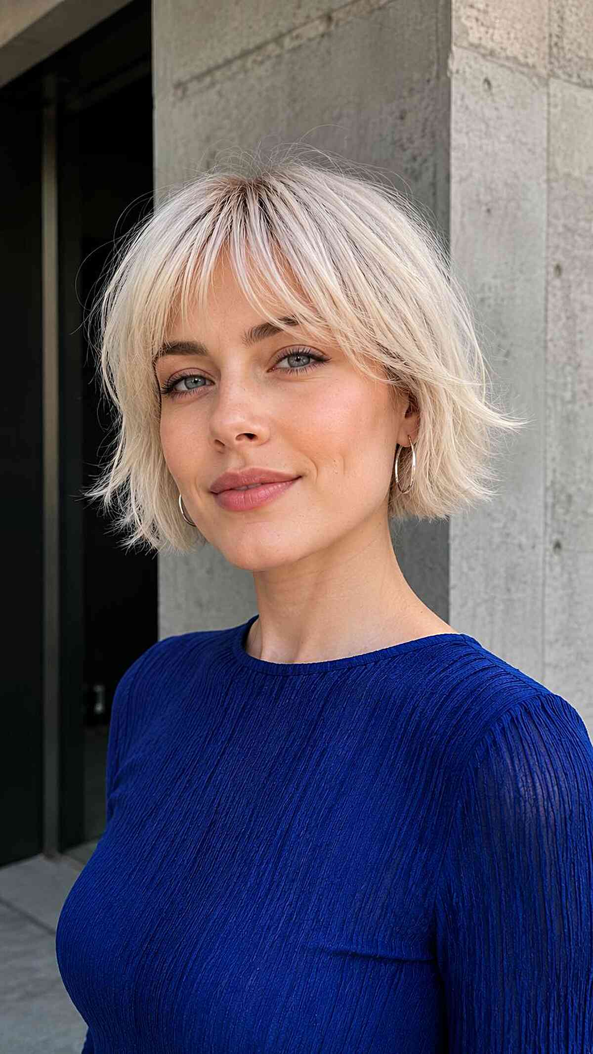 Short Feathered Hair with Soft Bangs