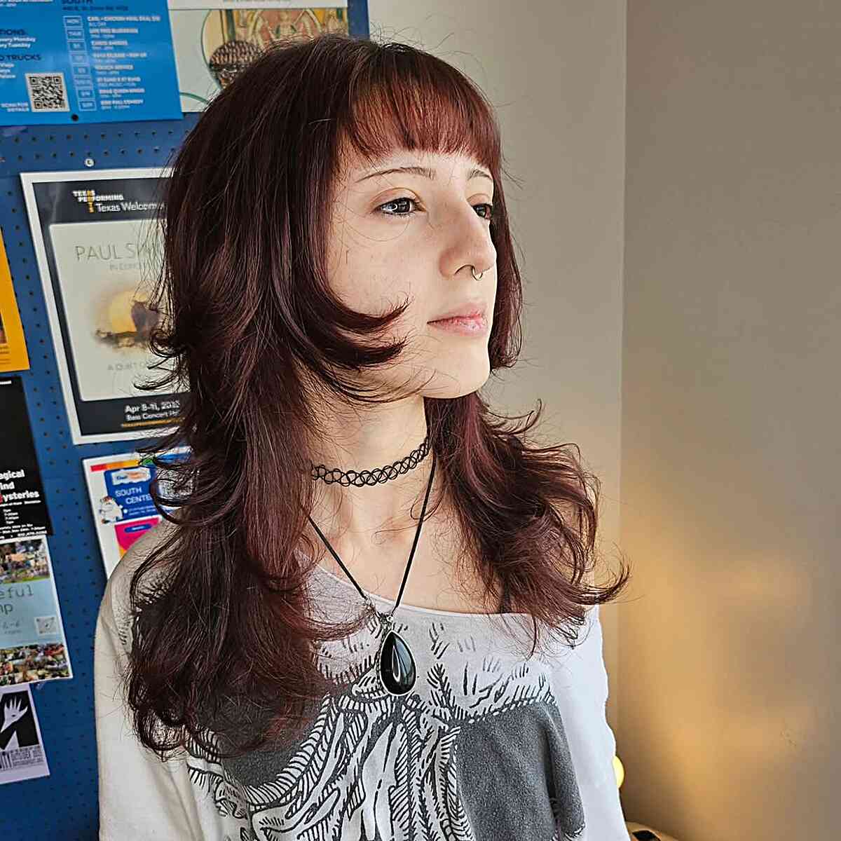 Stylish Hime Cut with Soft Face-Framing Layers