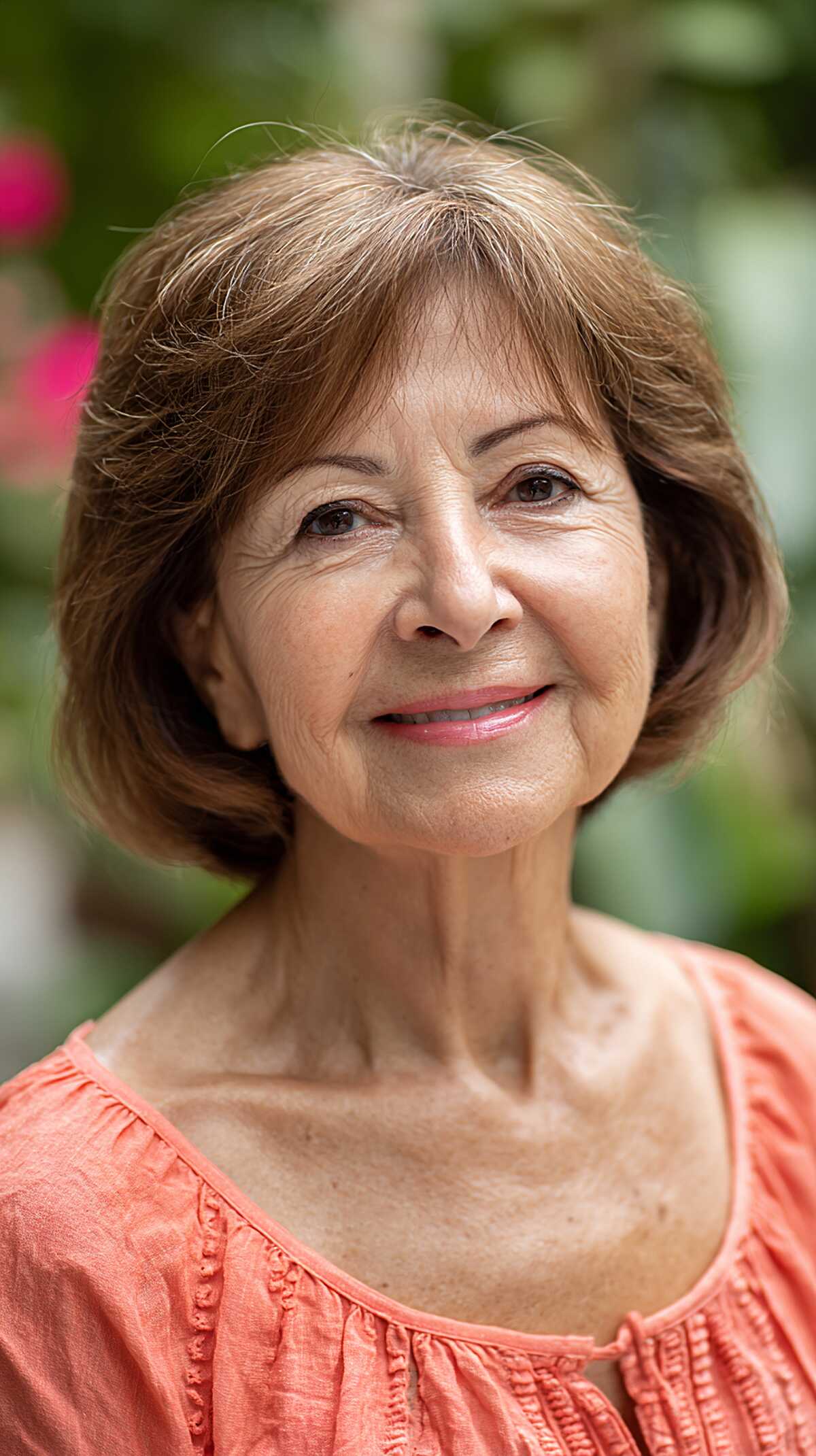 Classic Brunette Chin Bob with Feathered Layers