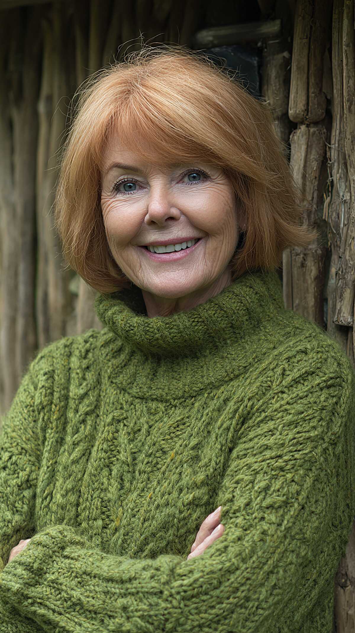 Warm Ginger Chin-Length Bob with Full Fringe