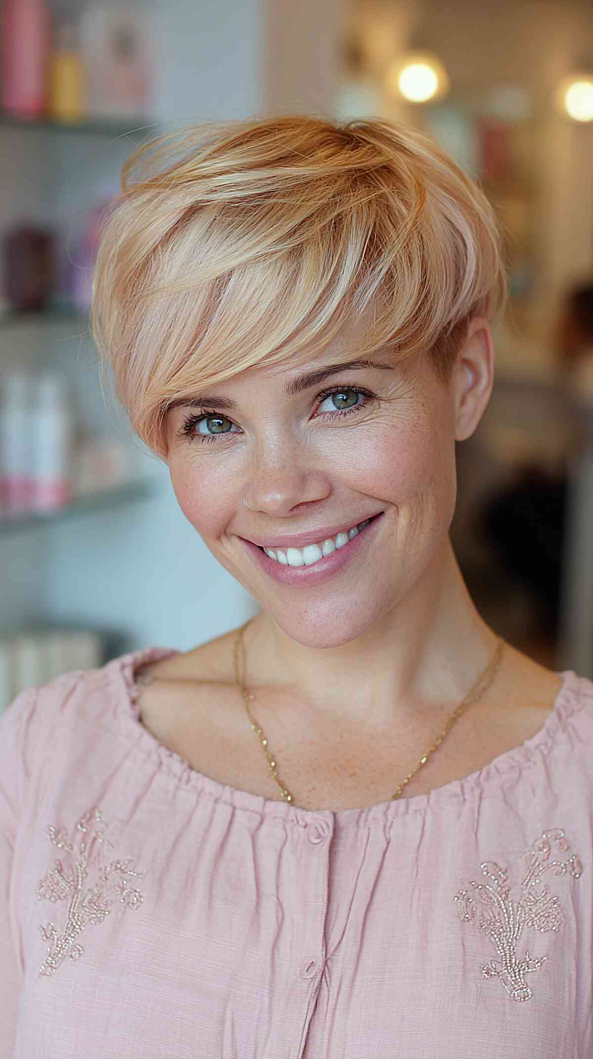 Soft Textured Feminine Pixie Cut
