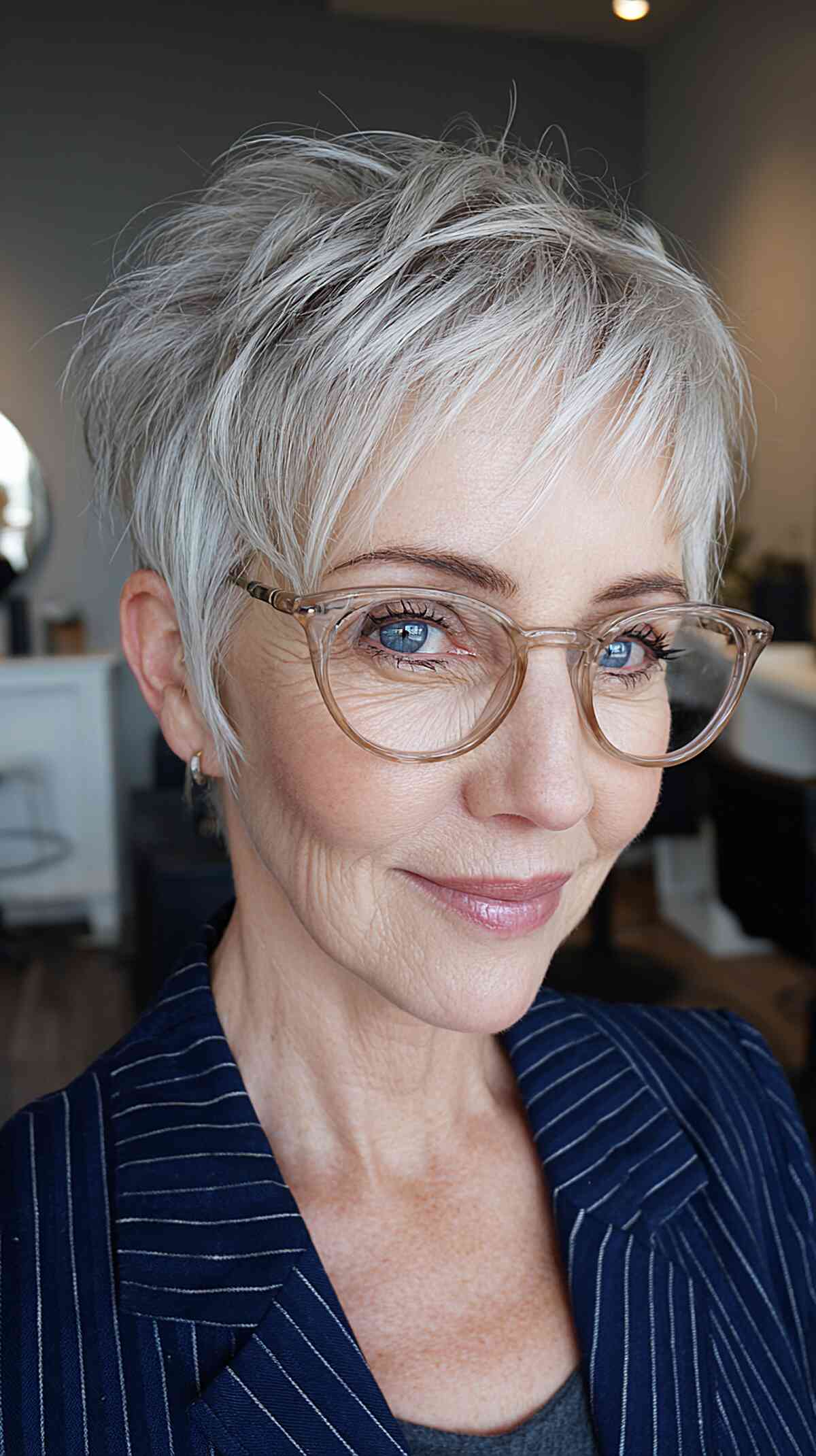 Textured Short Pixie Cut for Women Over 50