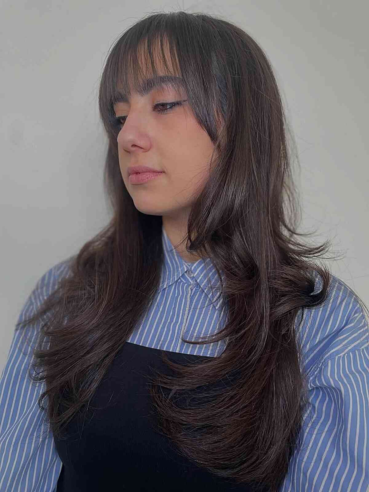 Trendy Wolfcut with Face-Framing Layers