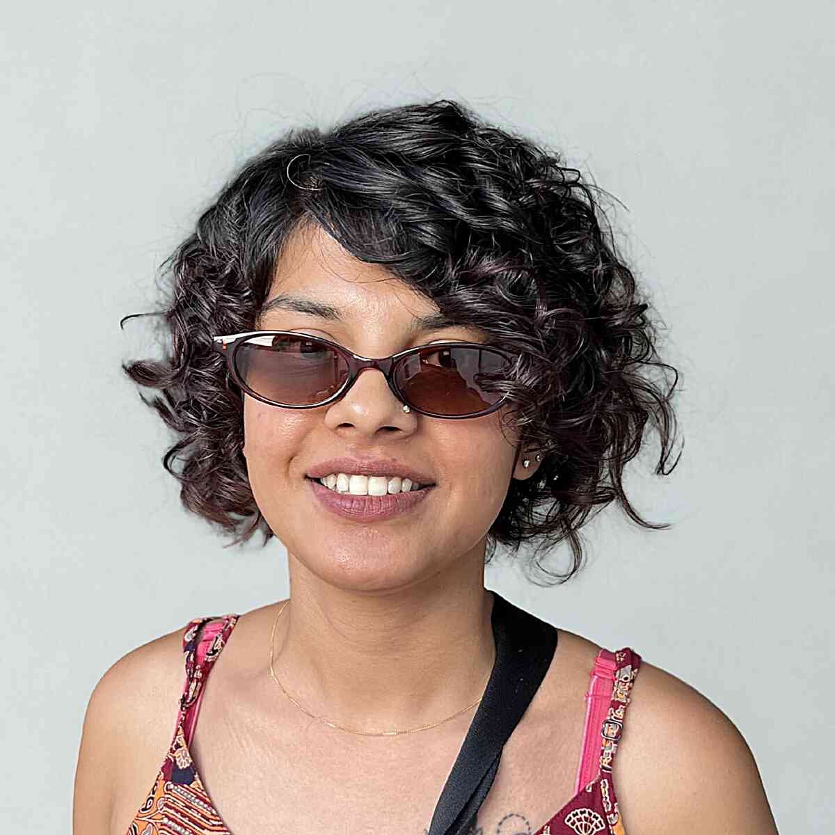 Short Curly Bob with Defined Curls