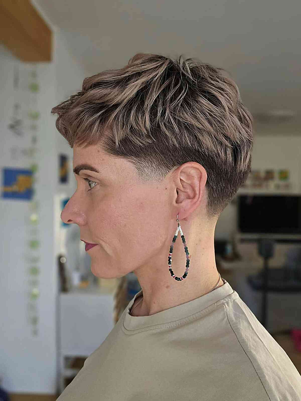 Textured Pixie Cut with Undercut