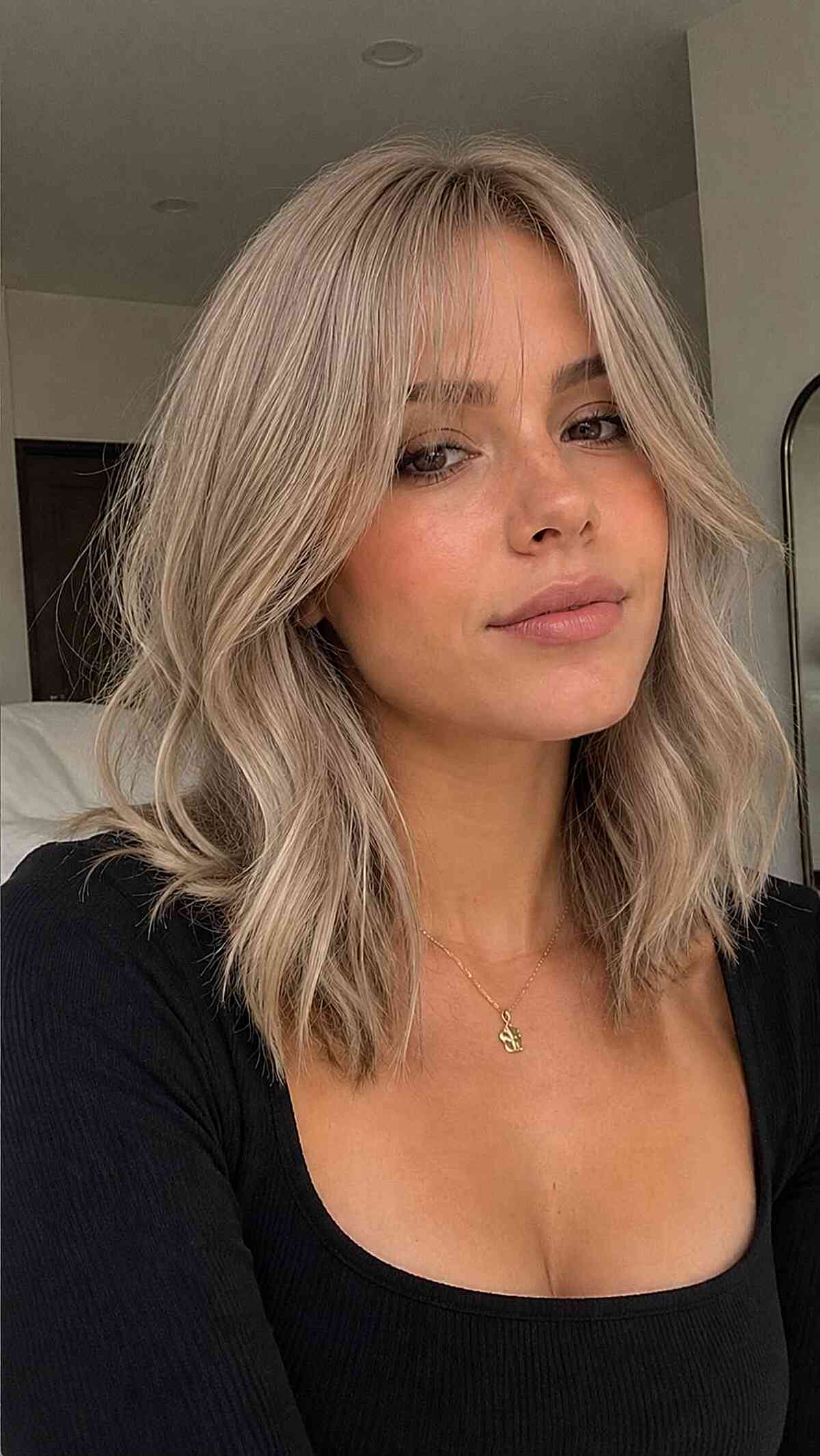 Textured Long Bob with Soft Waves