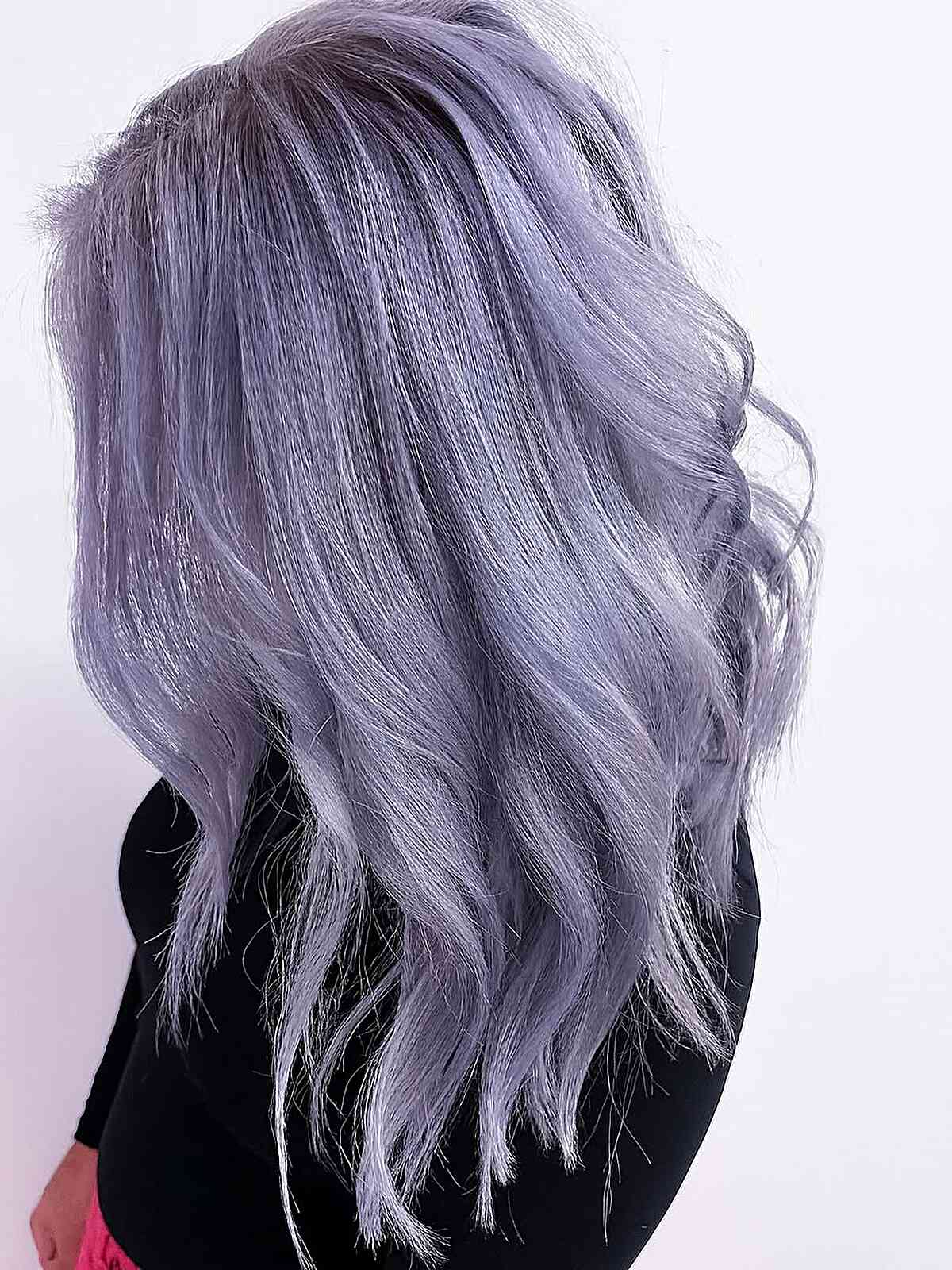 Soft Lilac Waves with Textured Layers