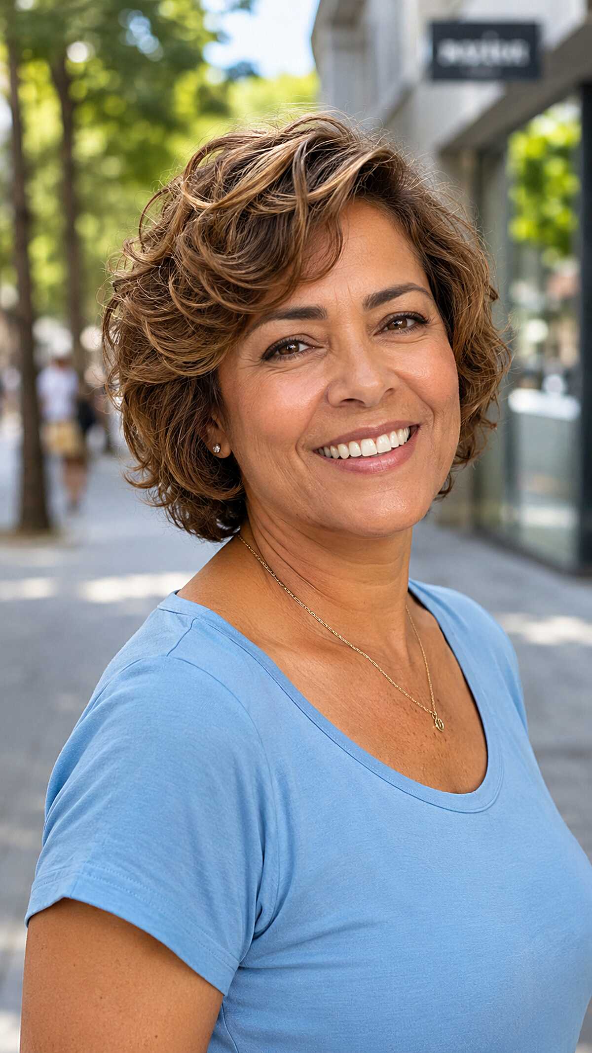 Short bouncy waves with highlights and feathered layers