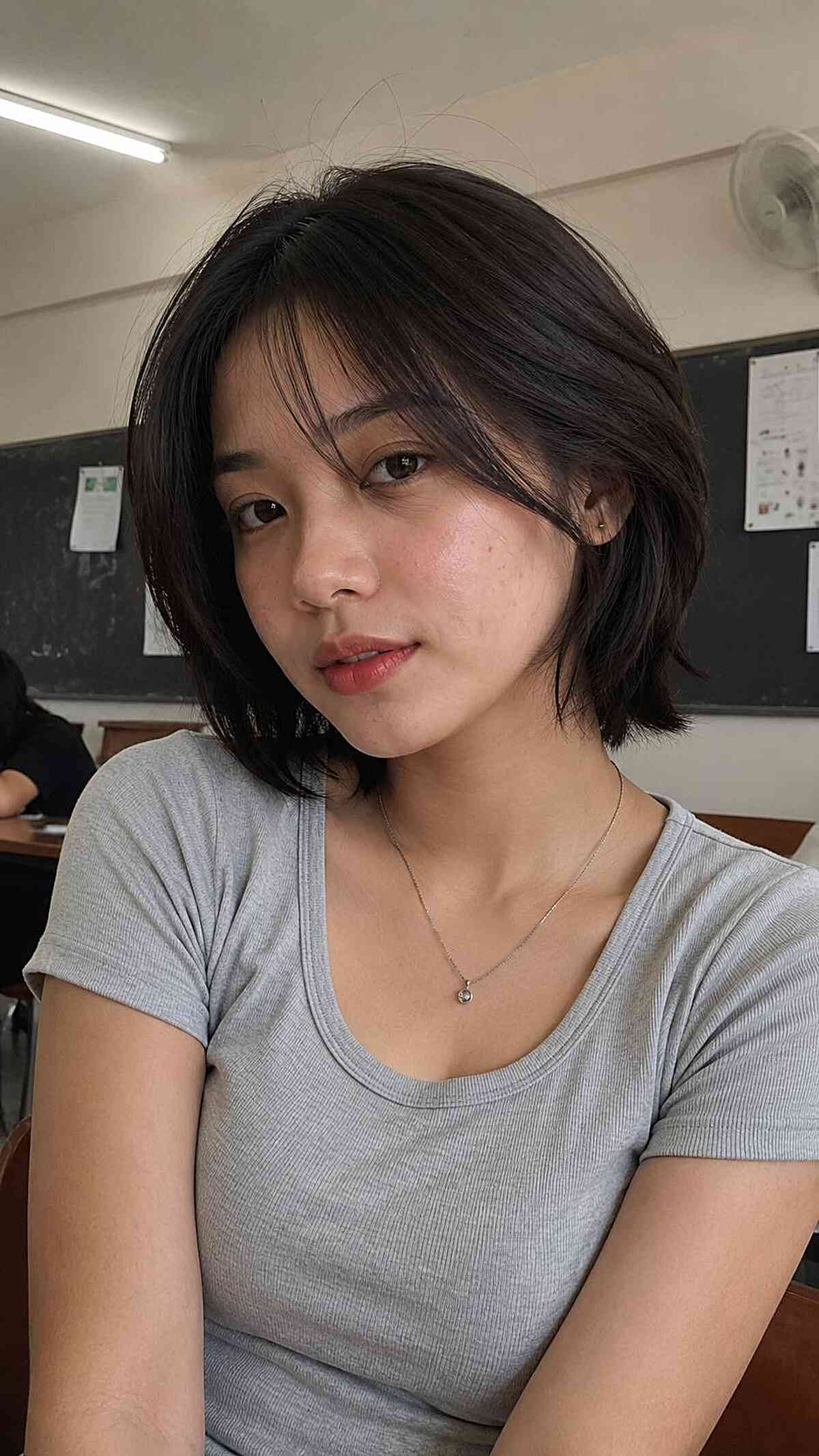 Effortlessly Chic Short Bob with Soft Layers