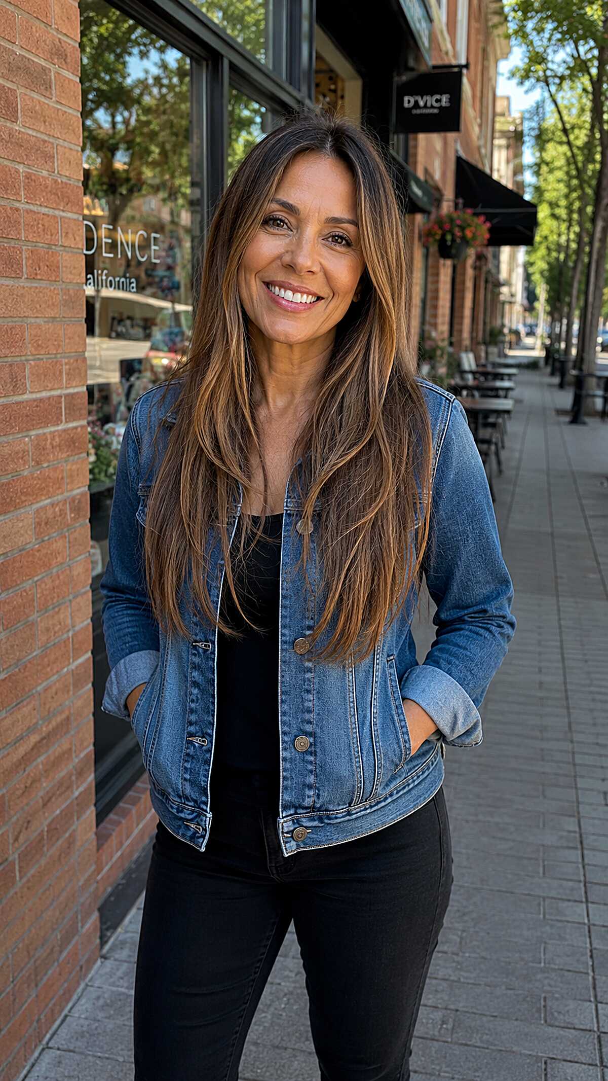 Warm Brunette Balayage with Long Textured Layers