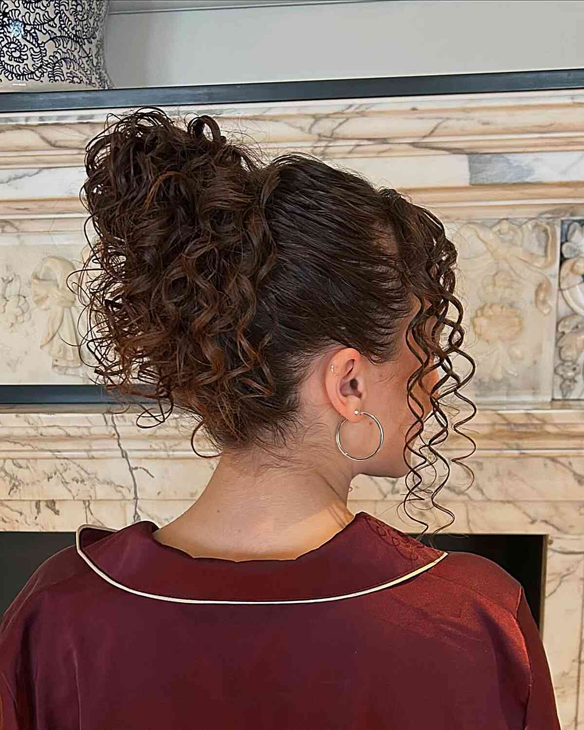 Chic Curly Updo with Defined Curls