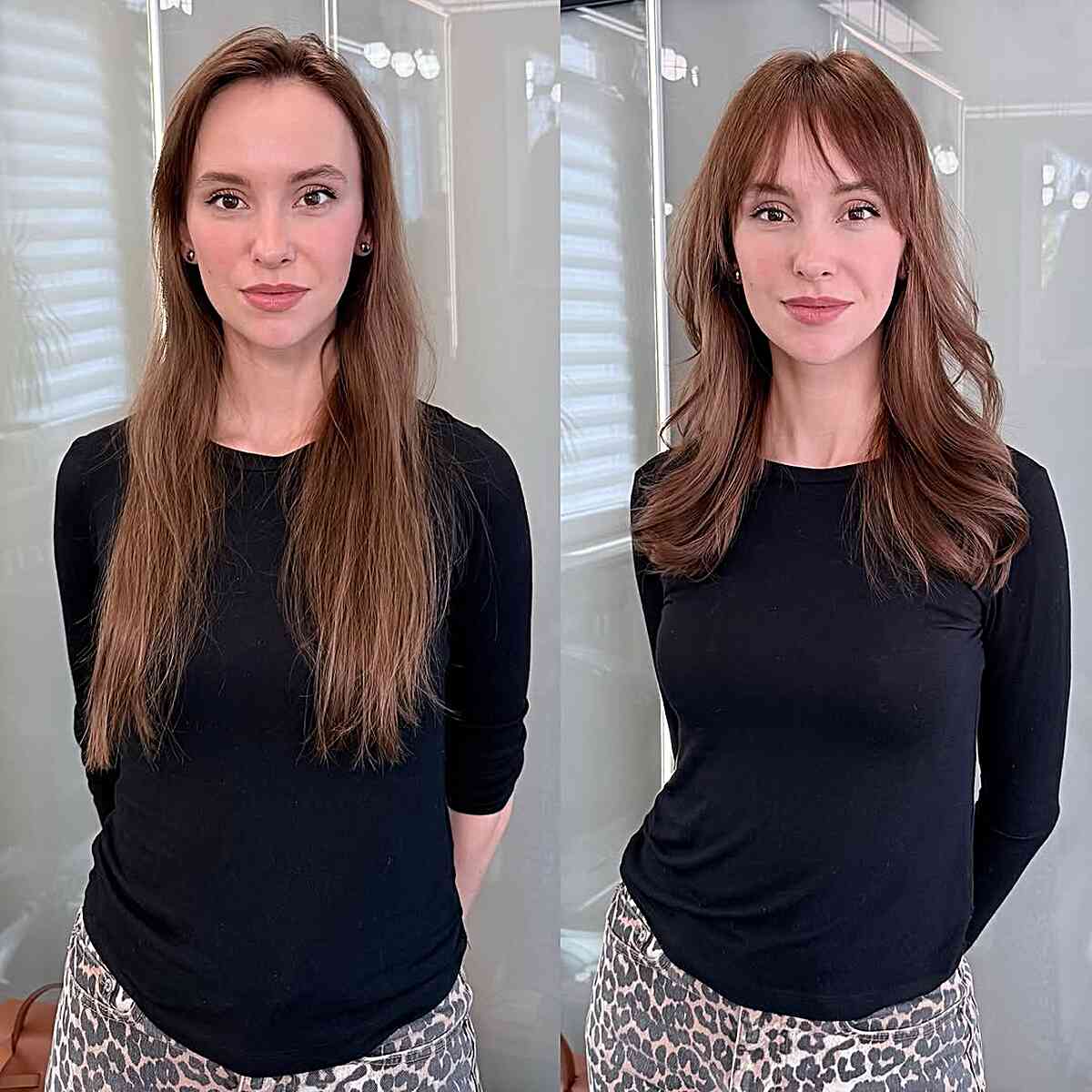 Soft Layered Cut with Face-Framing Bangs