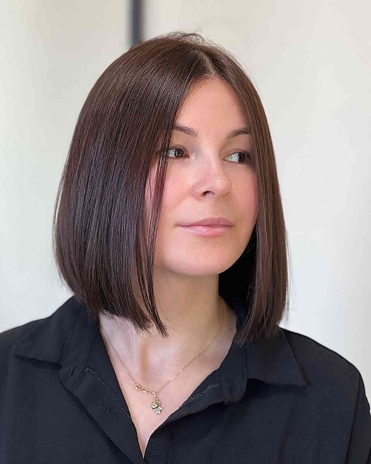 Sleek Blunt Bob with Subtle Texture