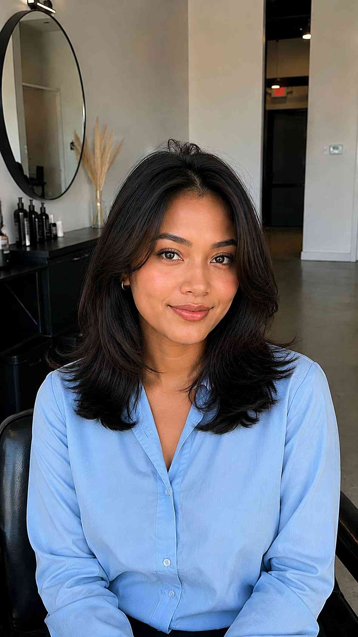 Softly Layered Mid-Length Cut