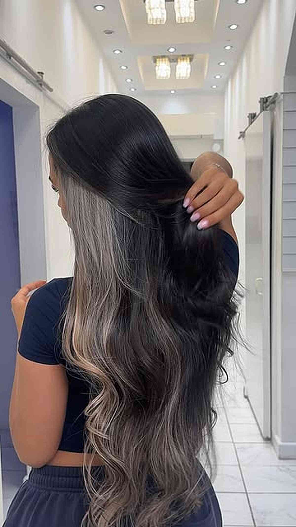 Moonlit Silver Peekaboo Waves
