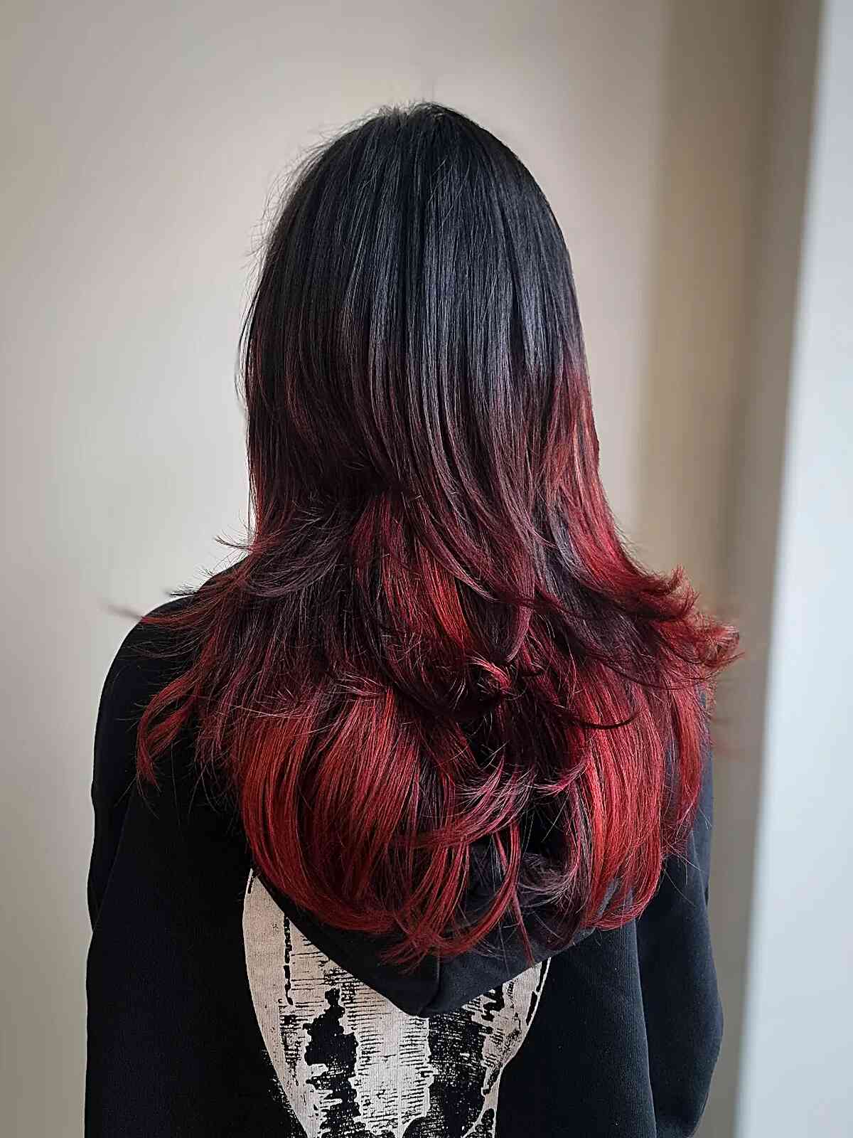 Bold Red Ombre Layers