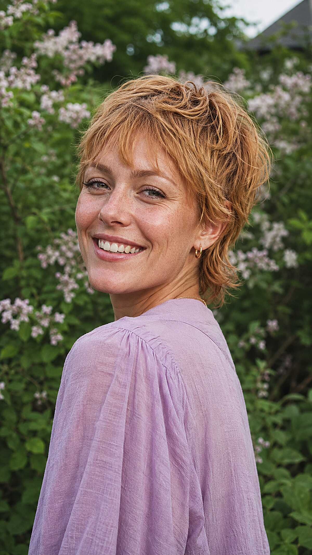 Copper Shag Pixie with Soft Choppy Fringe