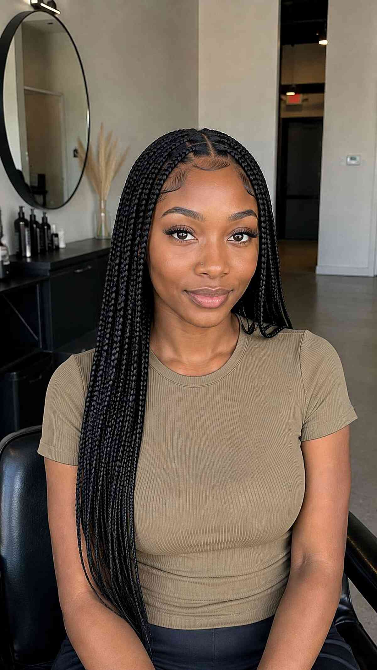 Sleek Long Knotless Box Braids