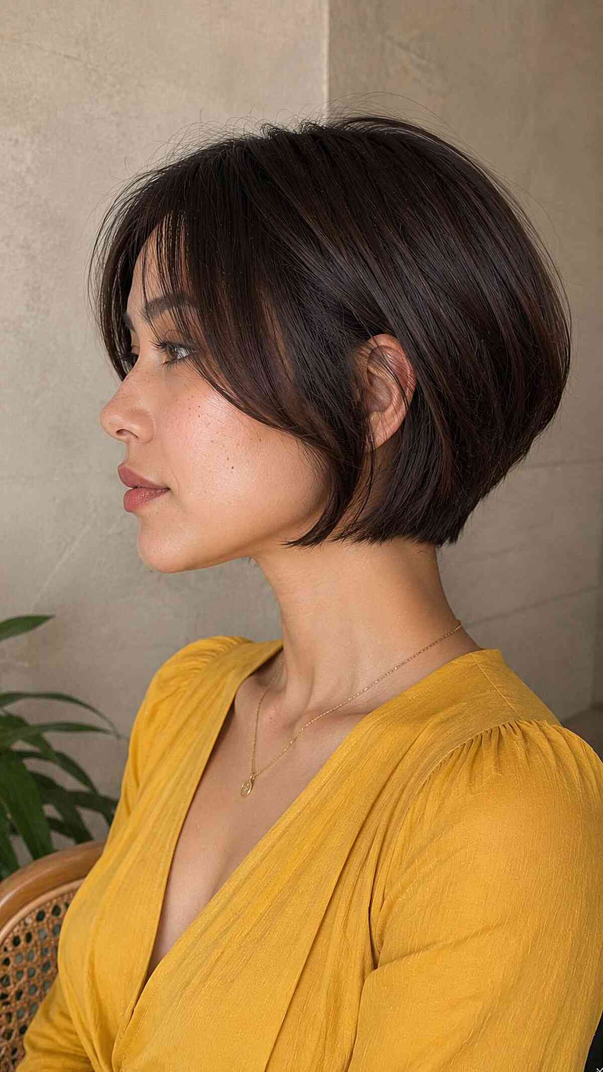 Sleek Short Bob with Subtle Layers