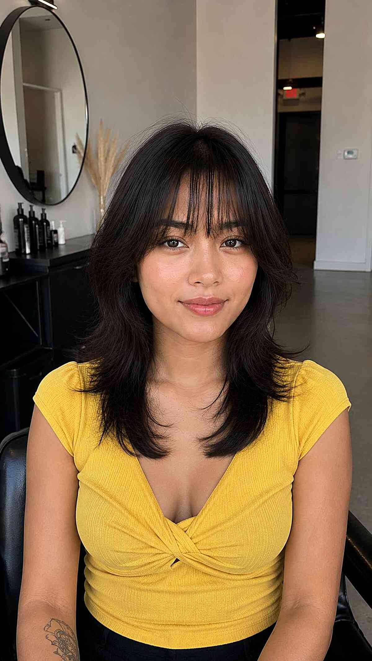 Soft Layered Cut with Textured Bangs
