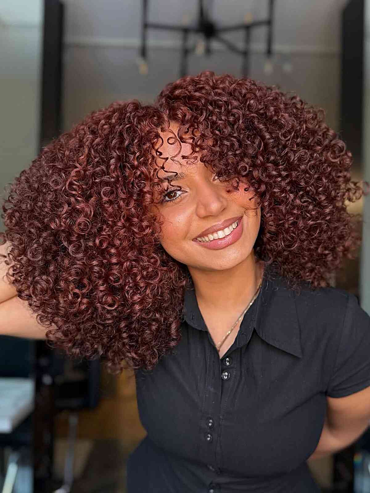 Vibrant Medium Layered Curly Hair