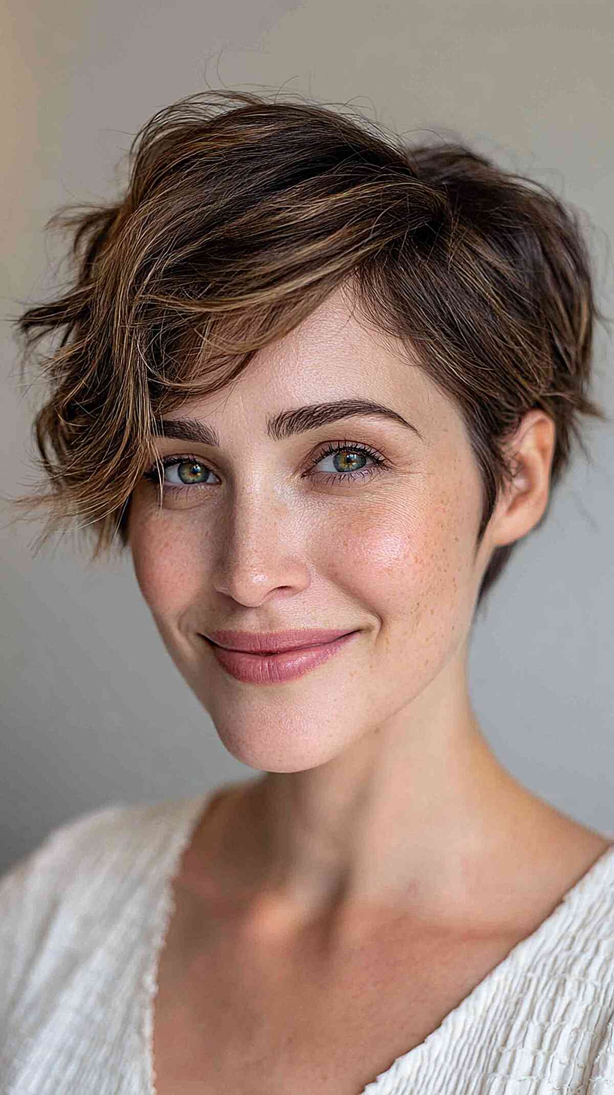 Textured Low-Maintenance Pixie Cut