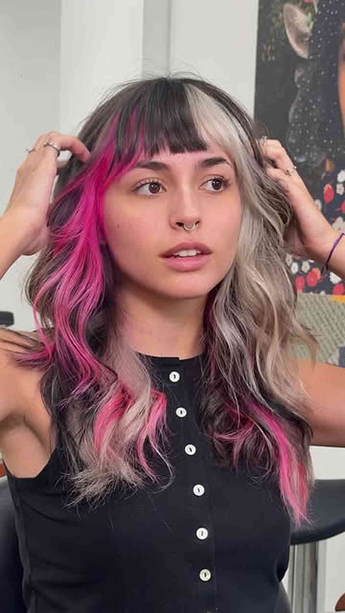 Bold Split Dye with Layered Texture