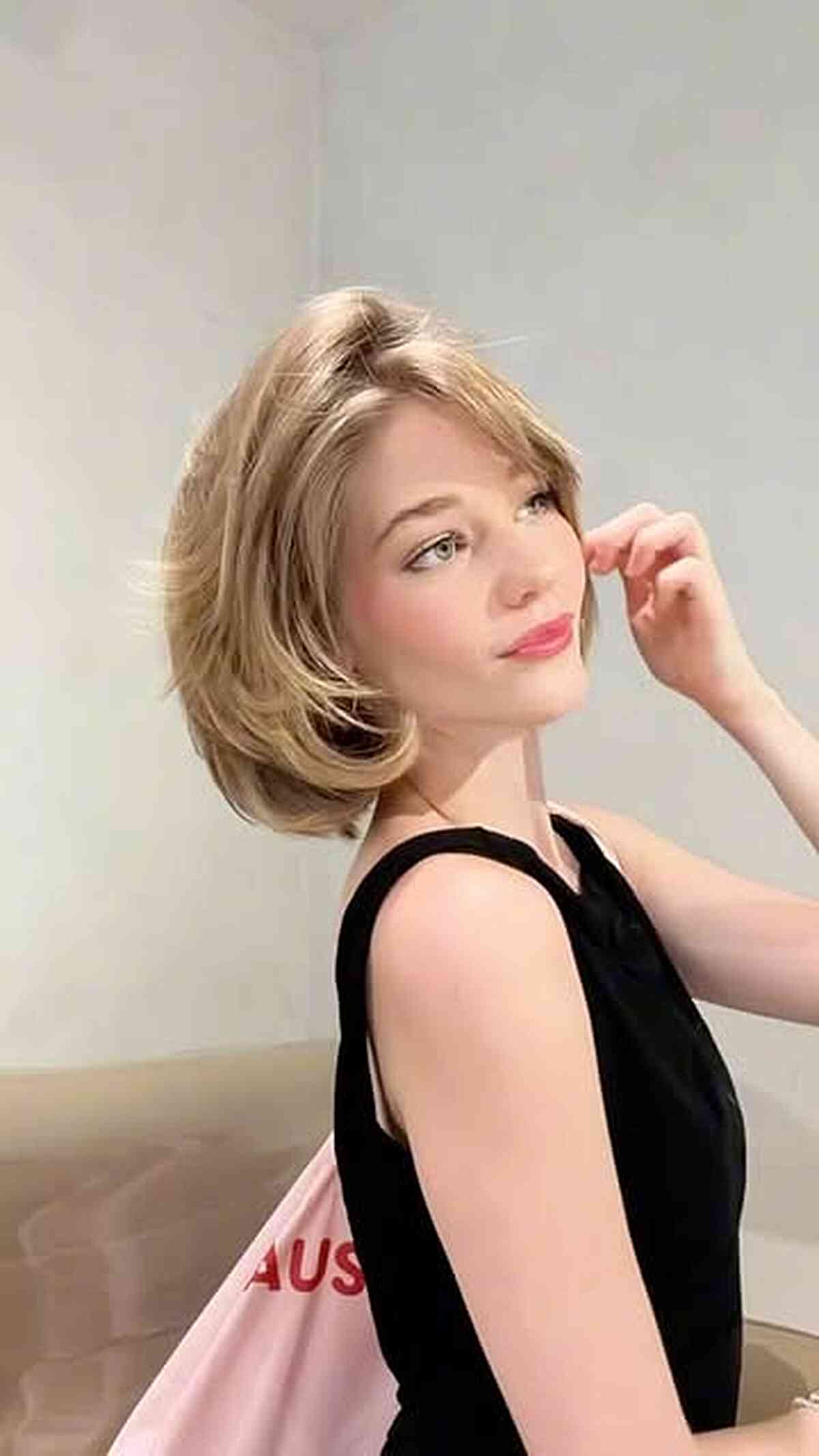 Chic Short Feathered Parisian Bob