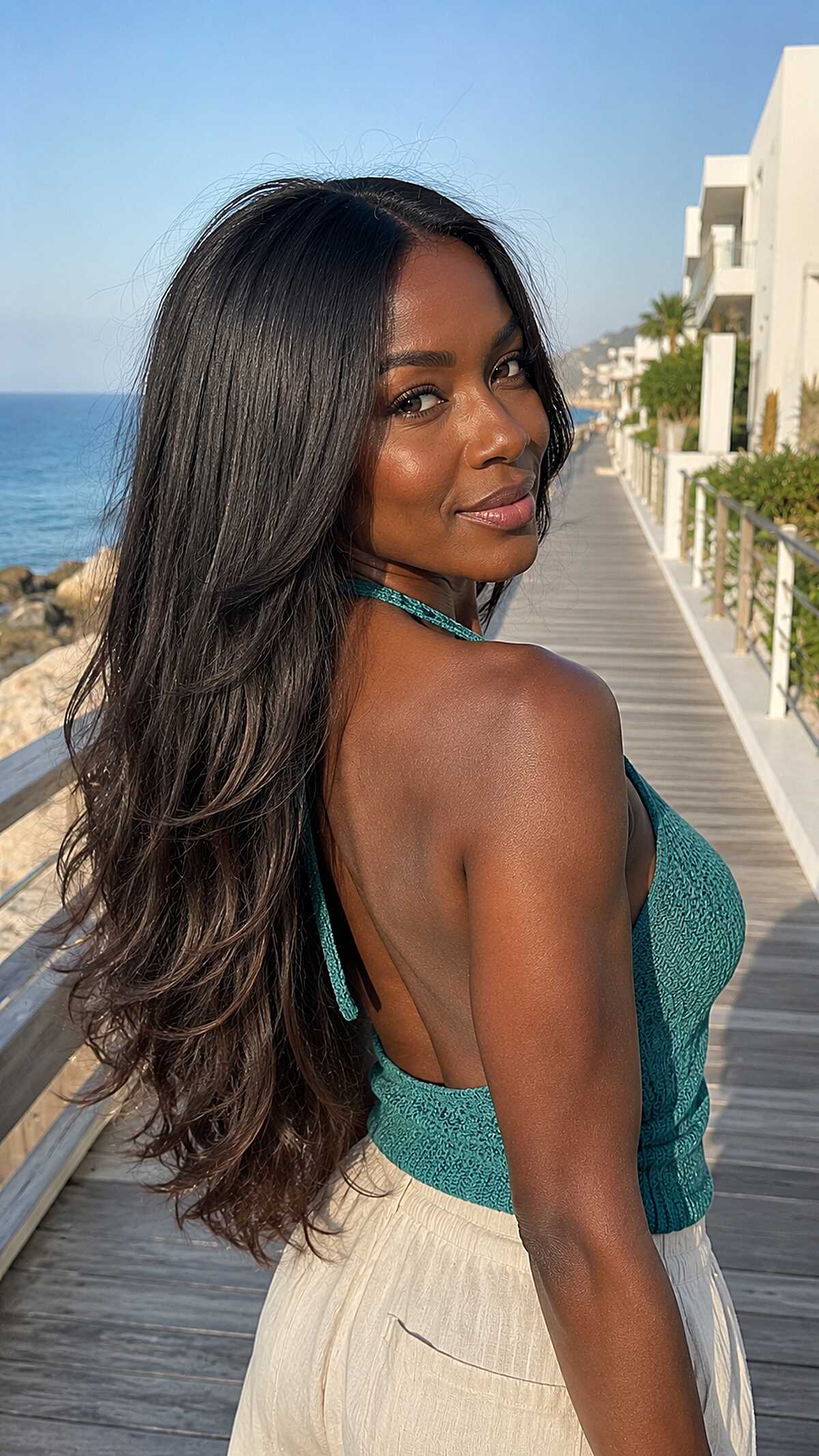 Long Dark Layers with Subtle Bend and Deep Side Sweep