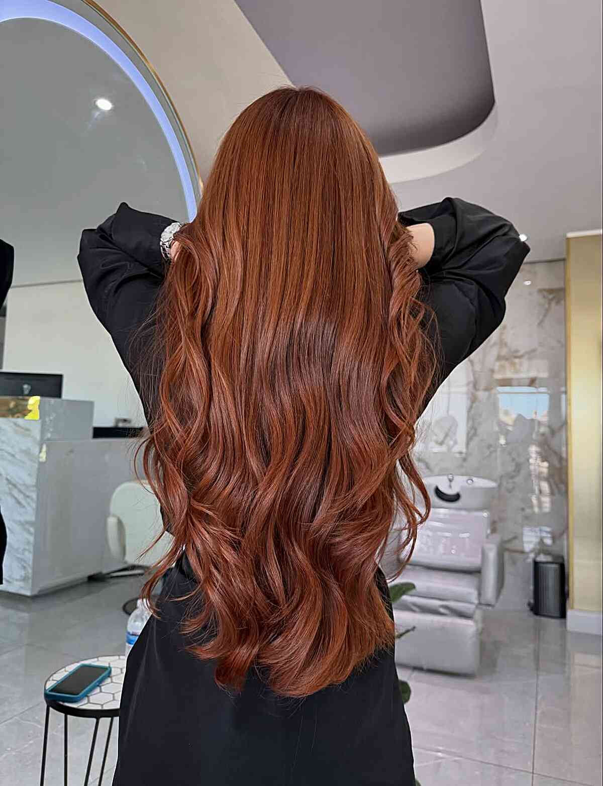Luxurious Copper Waves with Long Length