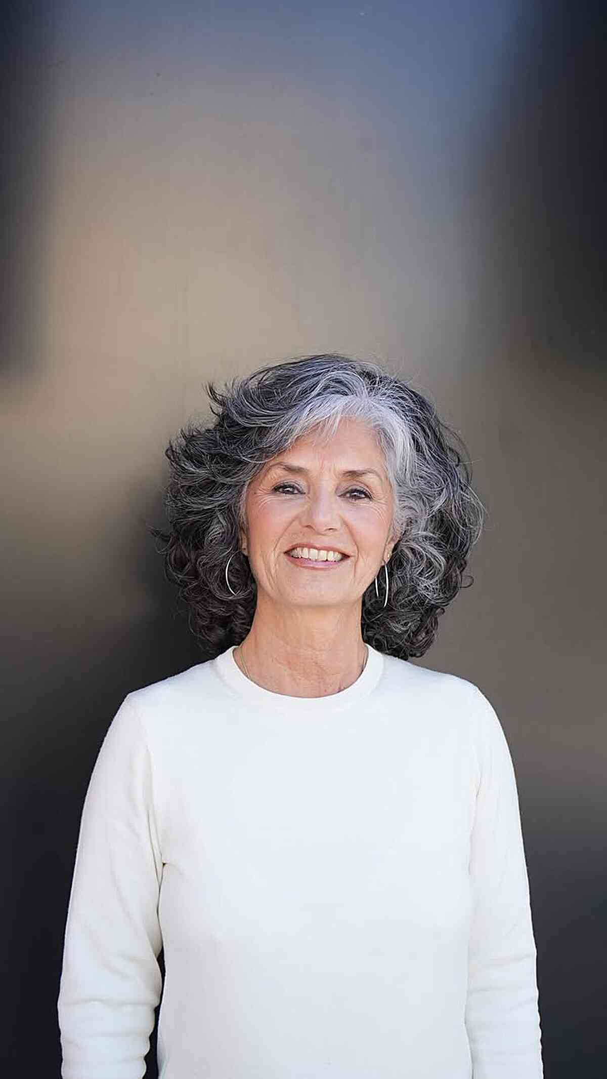 Stylish Silver Cloud Layered Shag