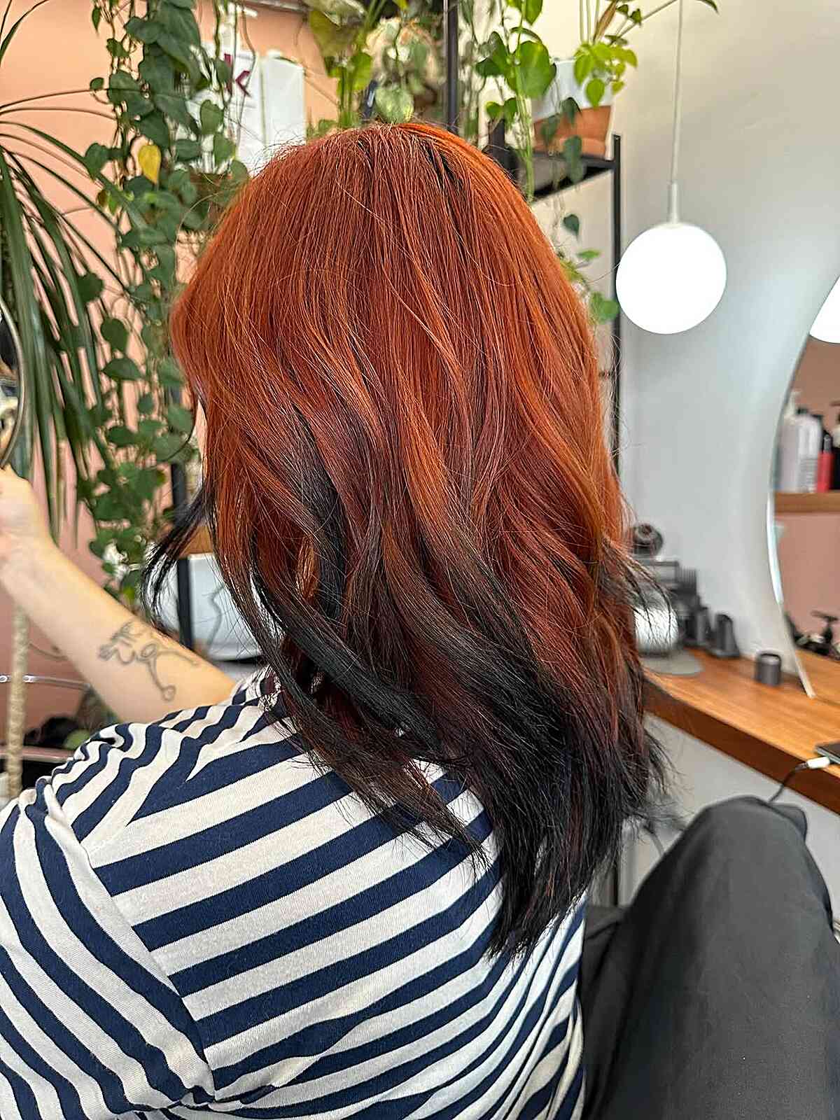 Bold Black Ombre with Vibrant Red Highlights