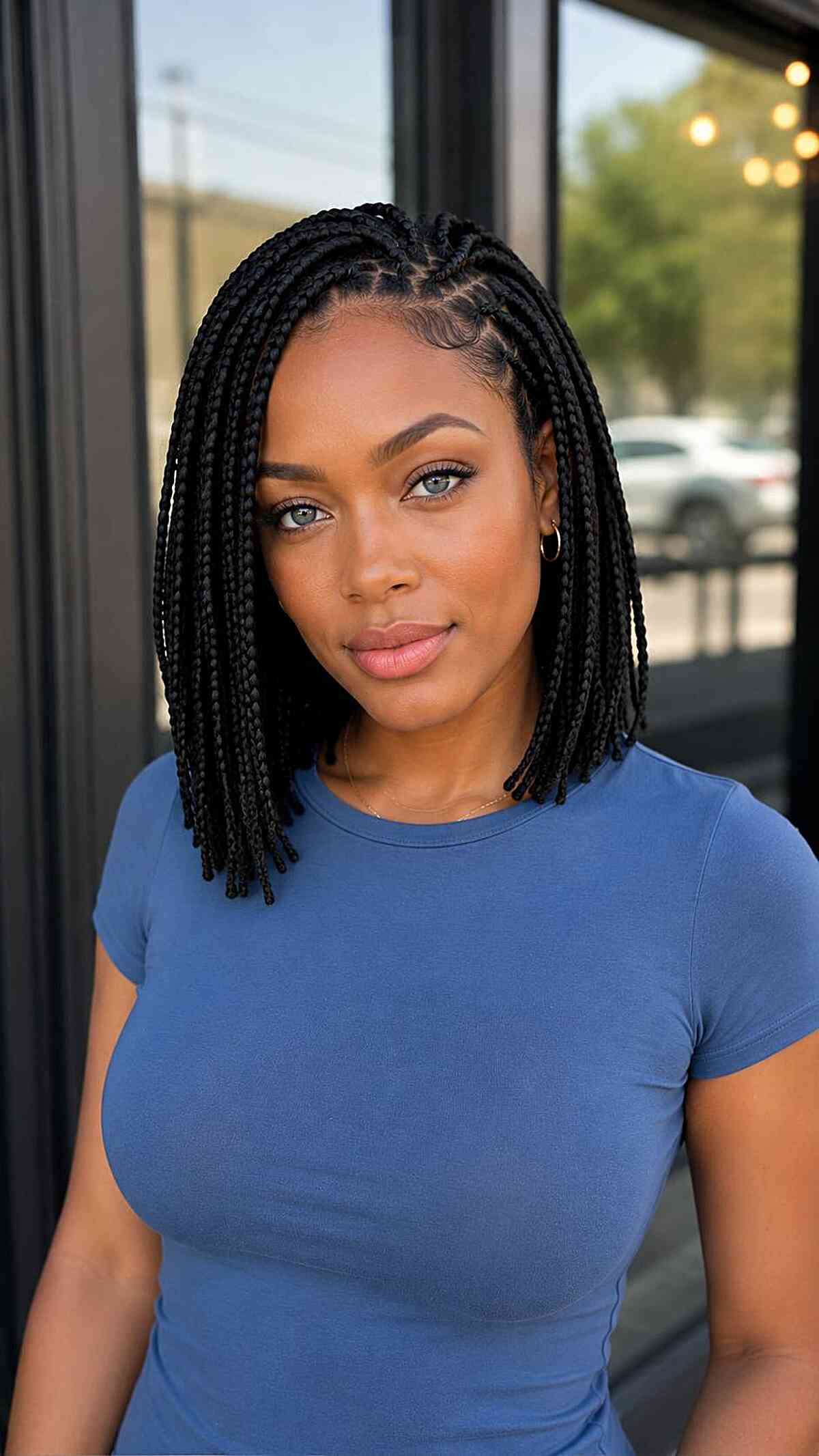 Stylish Medium Box Braids for Effortless Elegance