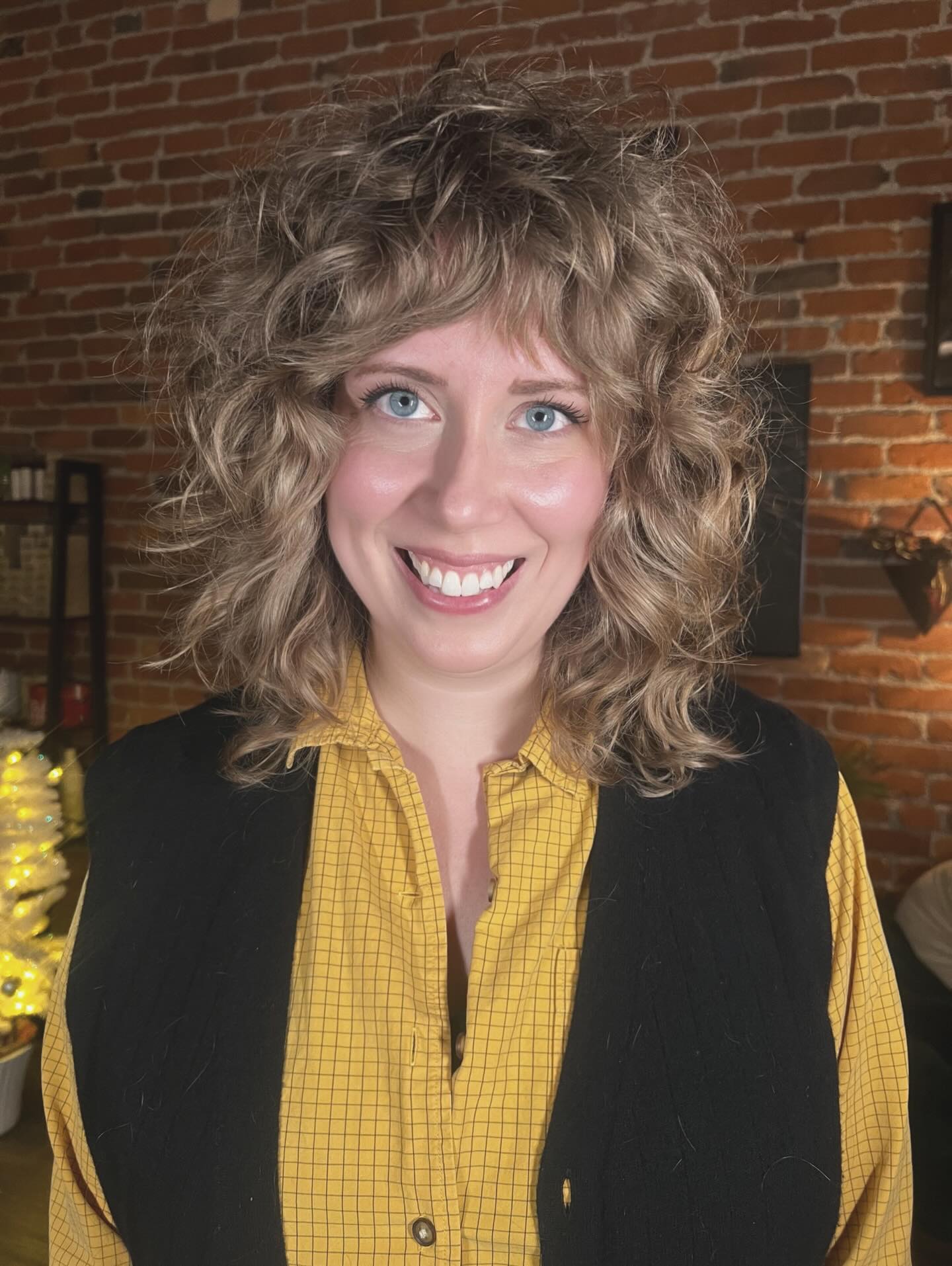 Dirty Blonde Shag Wolf on Medium Curls