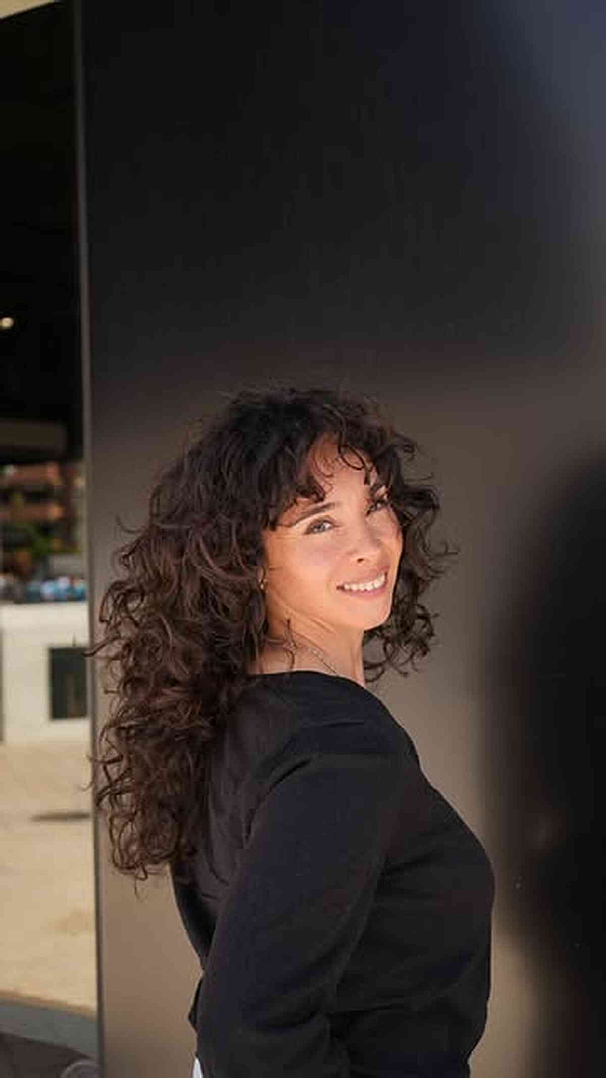 Espresso Curly Shag with Fringe