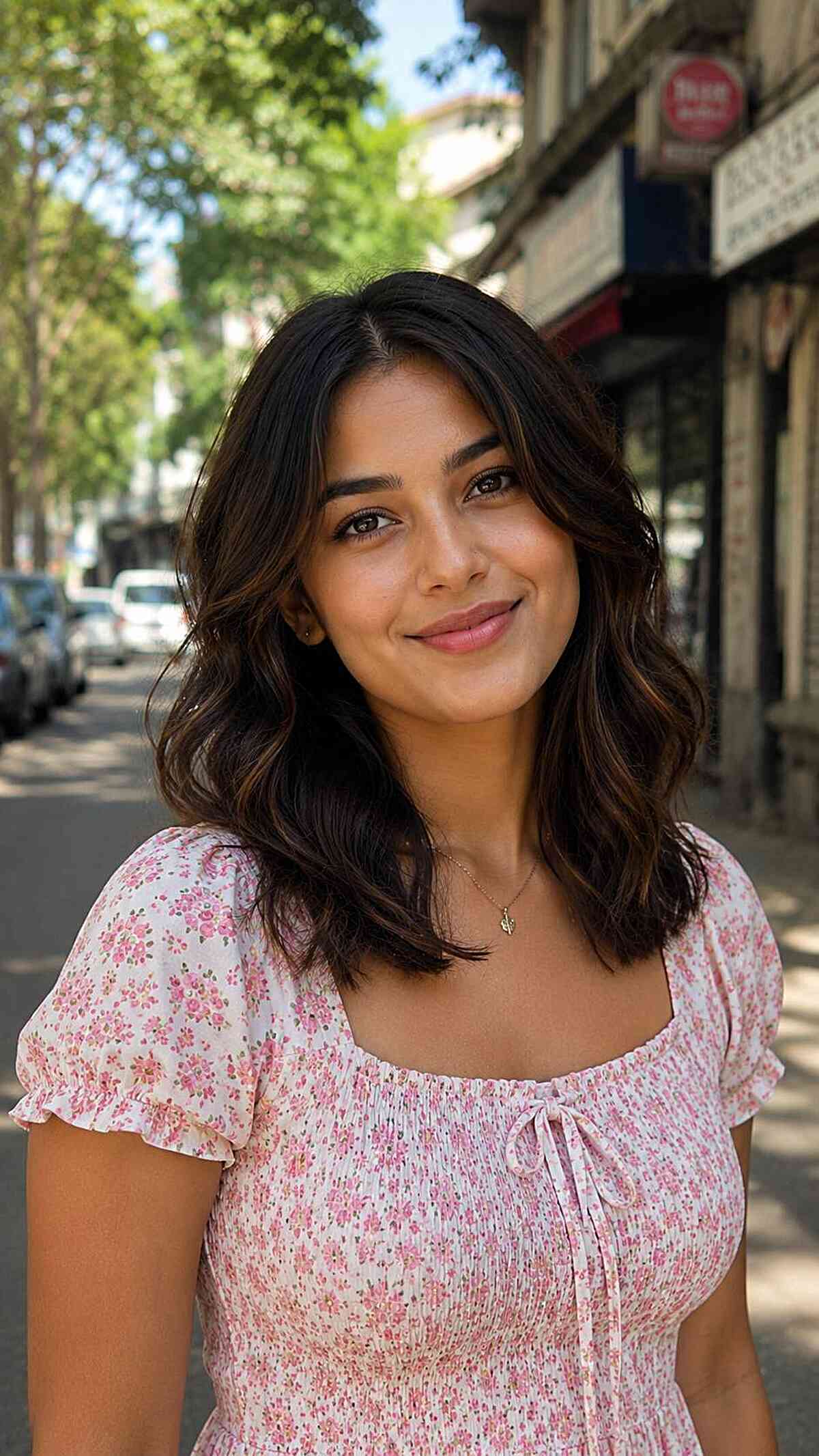 Effortless Wavy Shoulder-Length Hairstyle