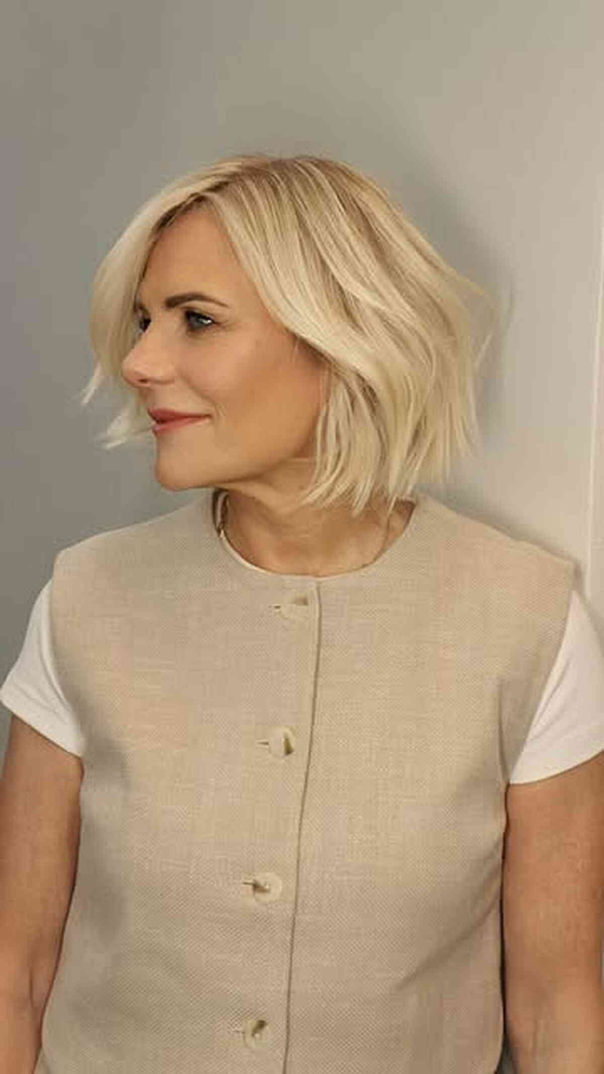 Textured French Bob with Soft Waves