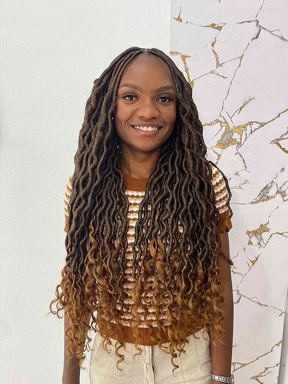Gorgeous Faux Locs with Ombré Tips