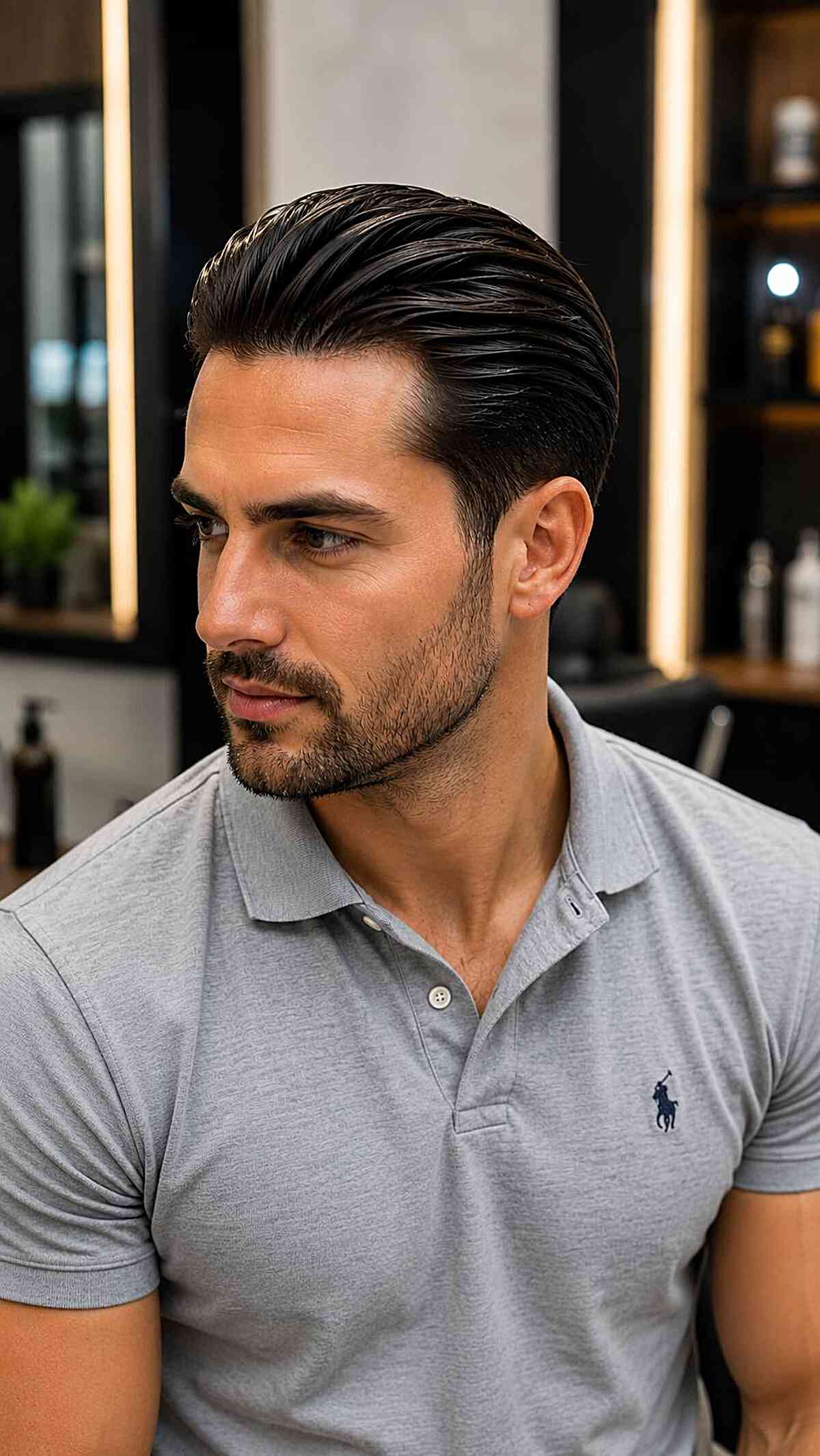 Sleek Classic Slick Back Hairstyle