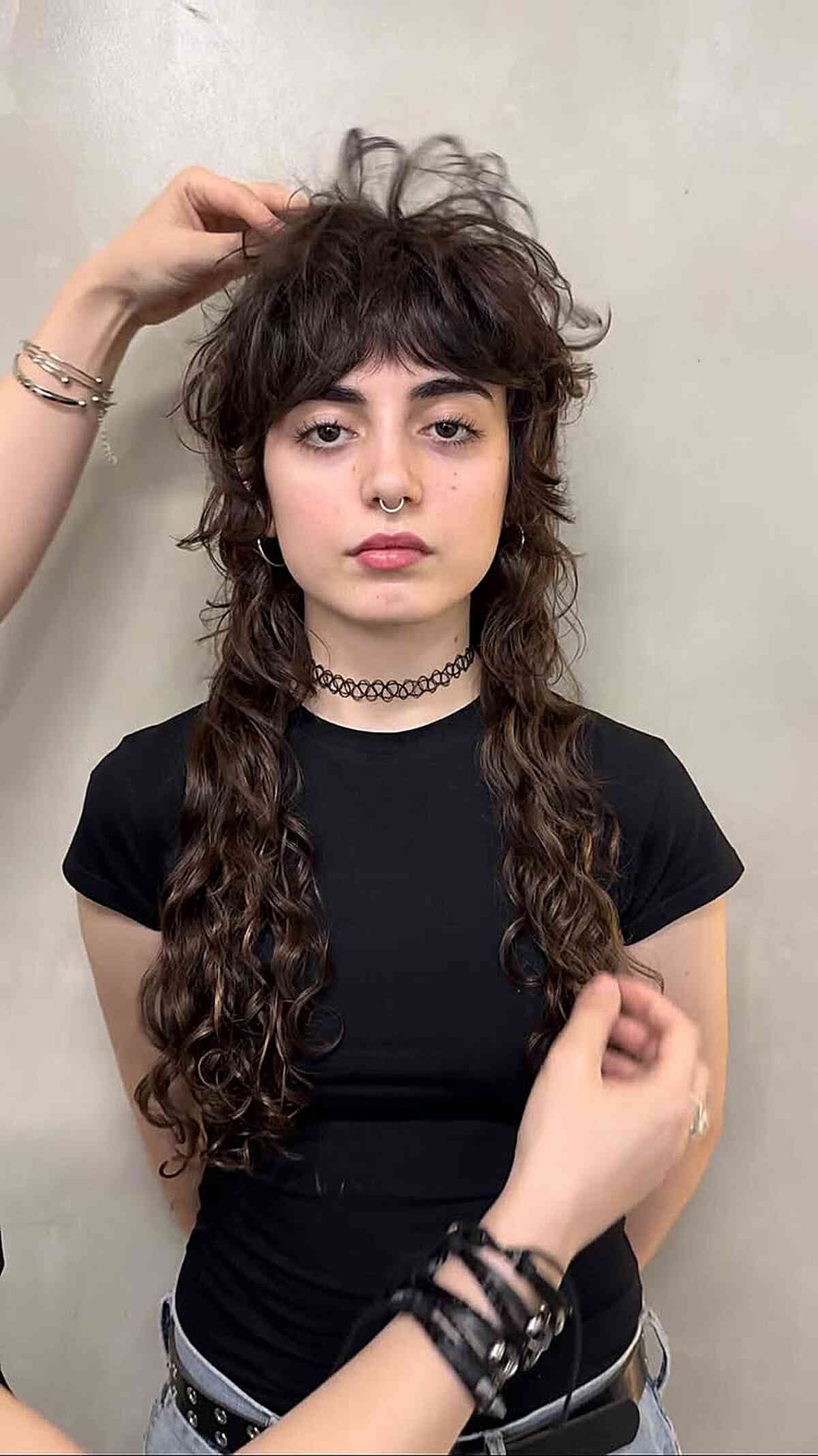 Trendy Shullet with Soft Curls