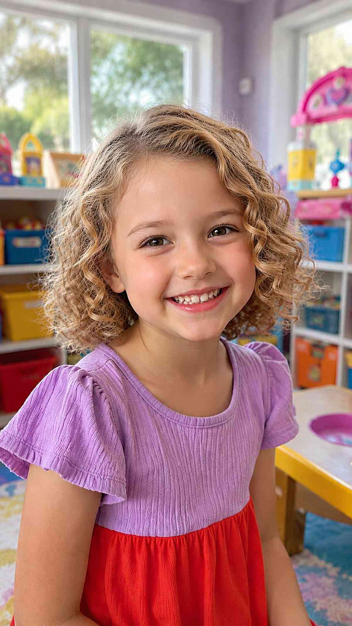 Charming Soft Curly Bob