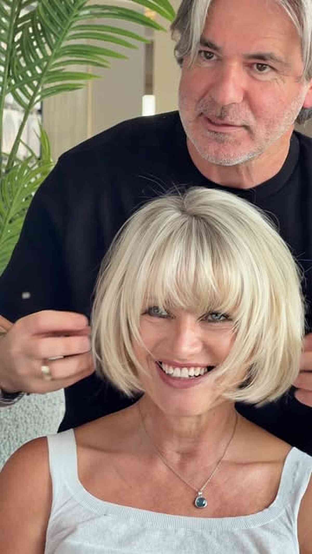 Chic Blunt Bob with Soft Fringe