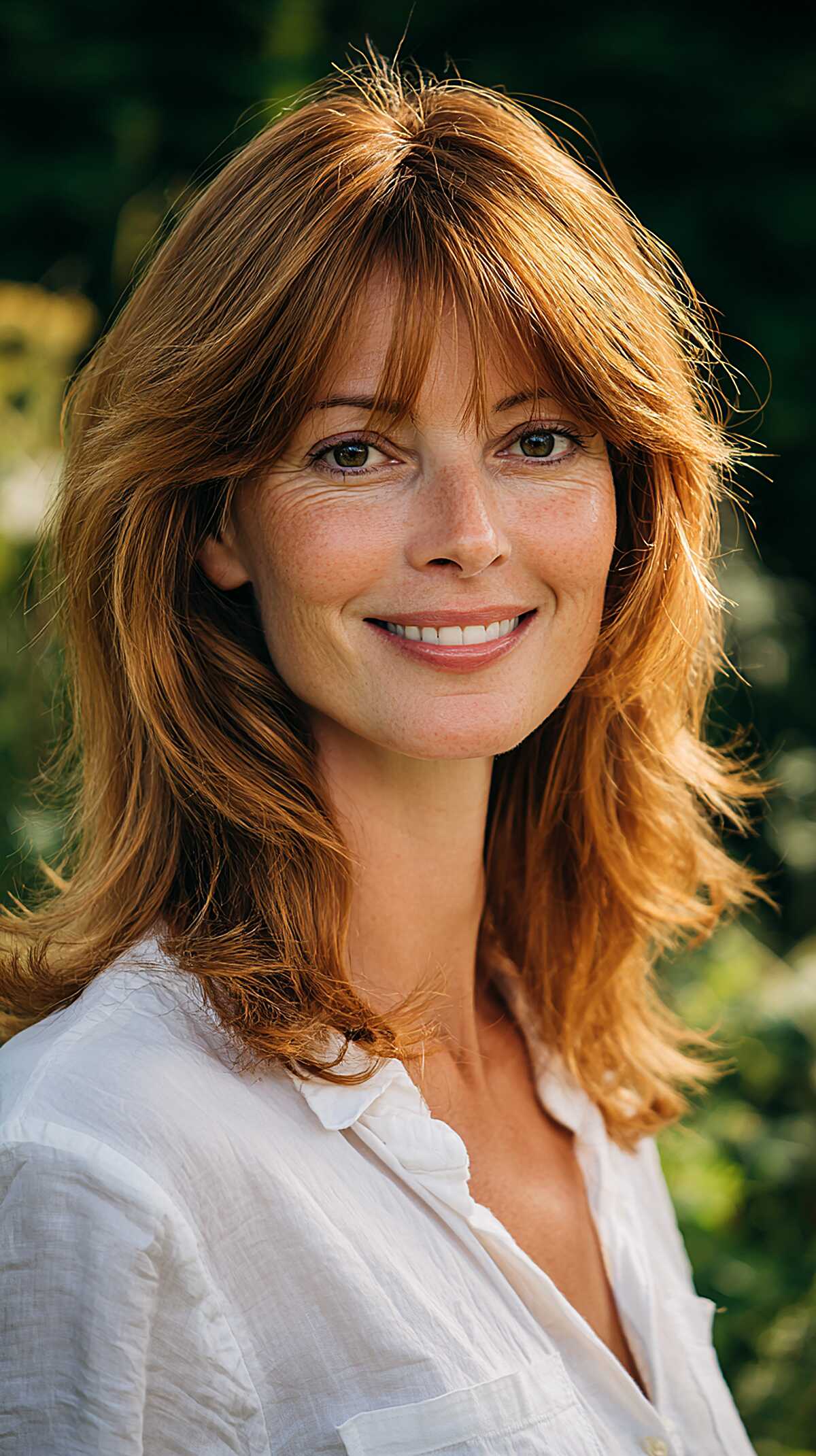 Copper Ginger Shag with Lived-In Fringe and Loose Movement