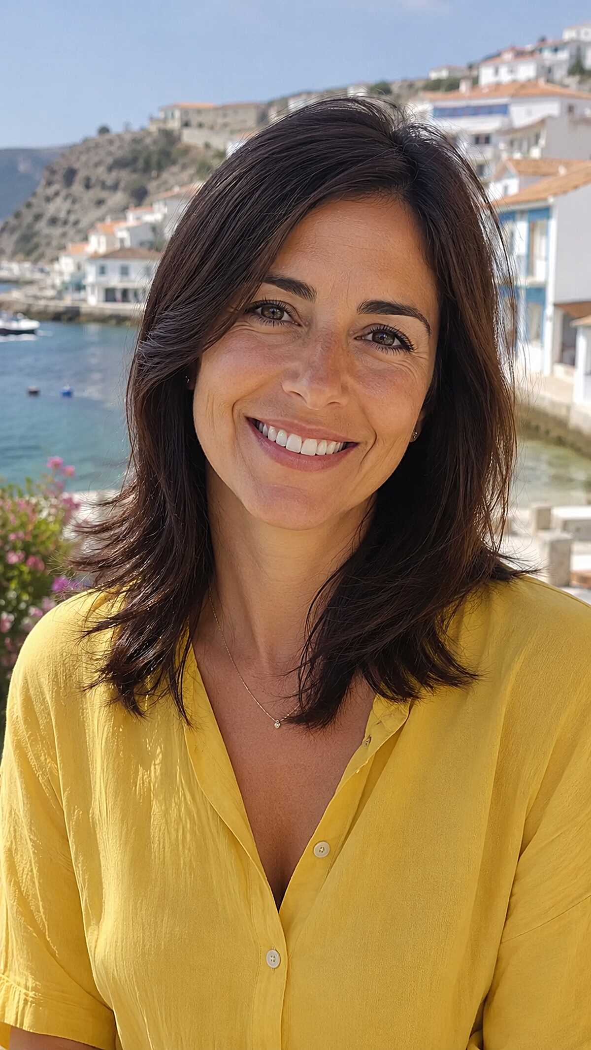 The Dark Chocolate Shoulder Length with Swept Layers