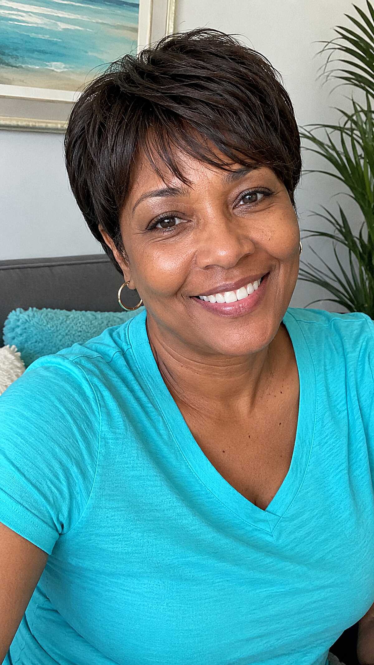 Dark Chocolate Side-Swept Pixie with Layered Crown