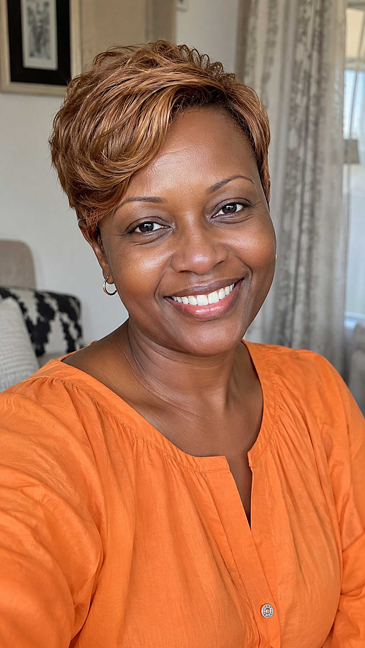 Honey Caramel Pixie with Sculpted Wave Detail