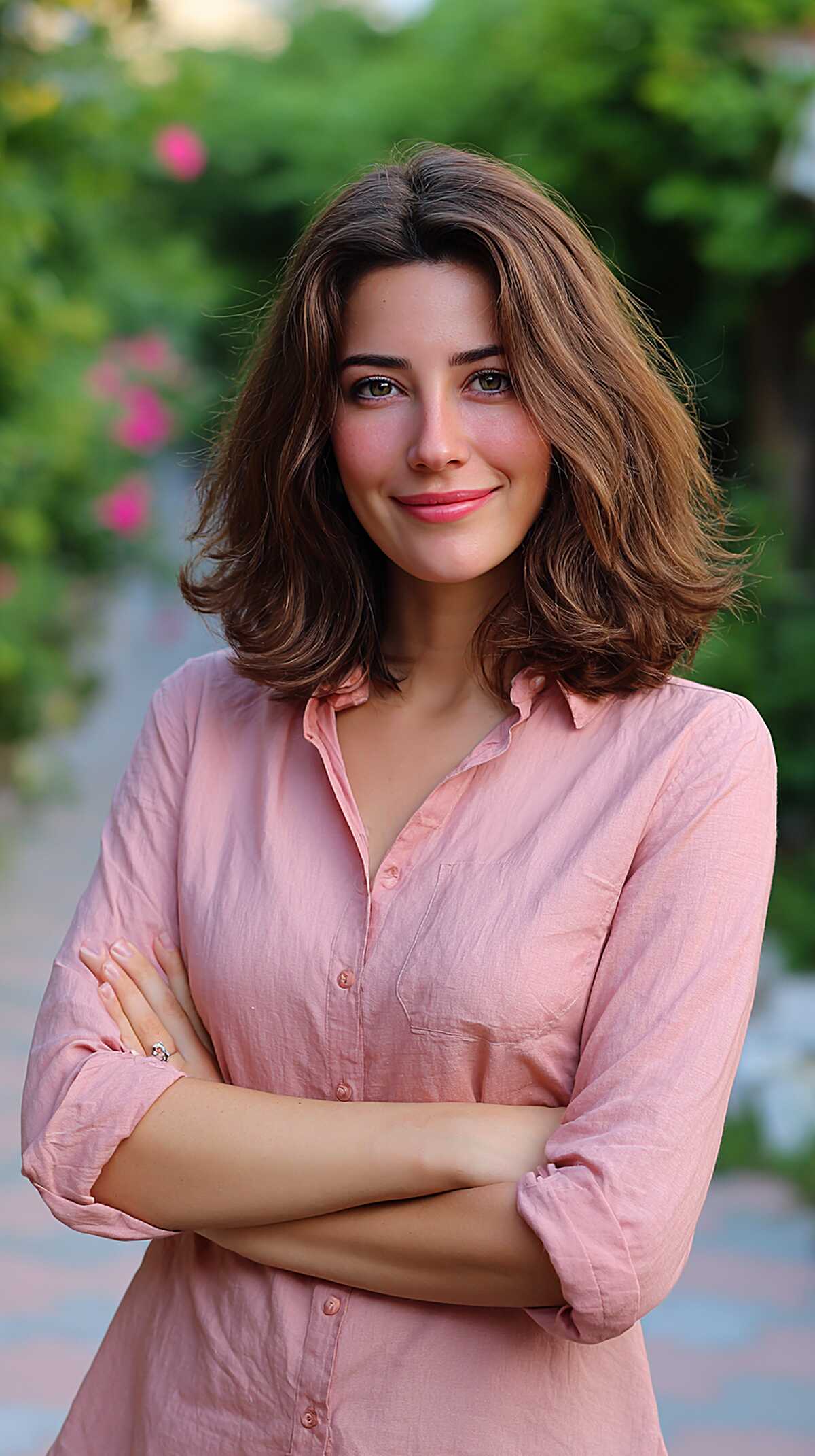 The Warm Brunette Shoulder Bob with Loose Body