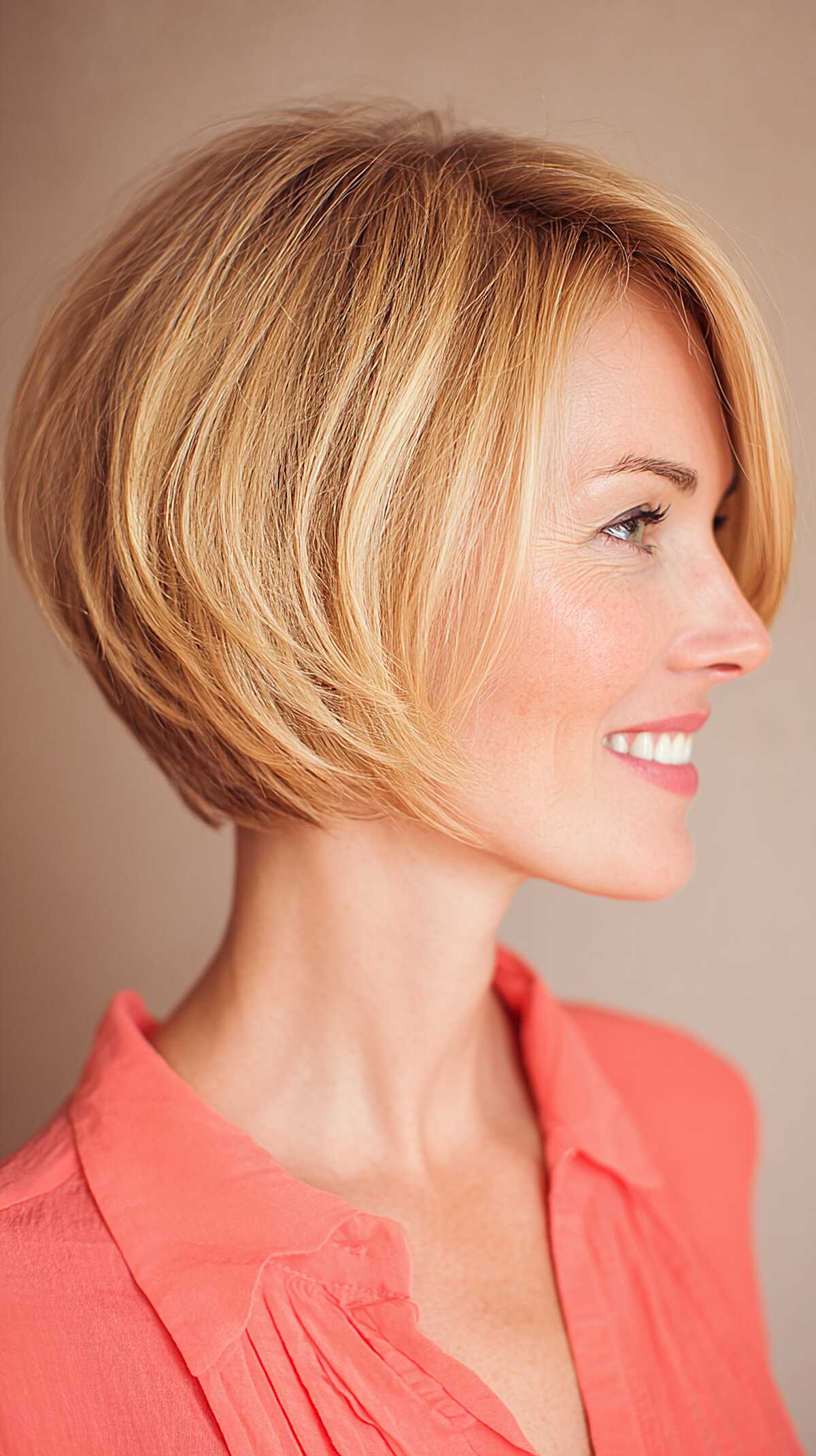Golden Strawberry Stack with Precision Nape Tapering